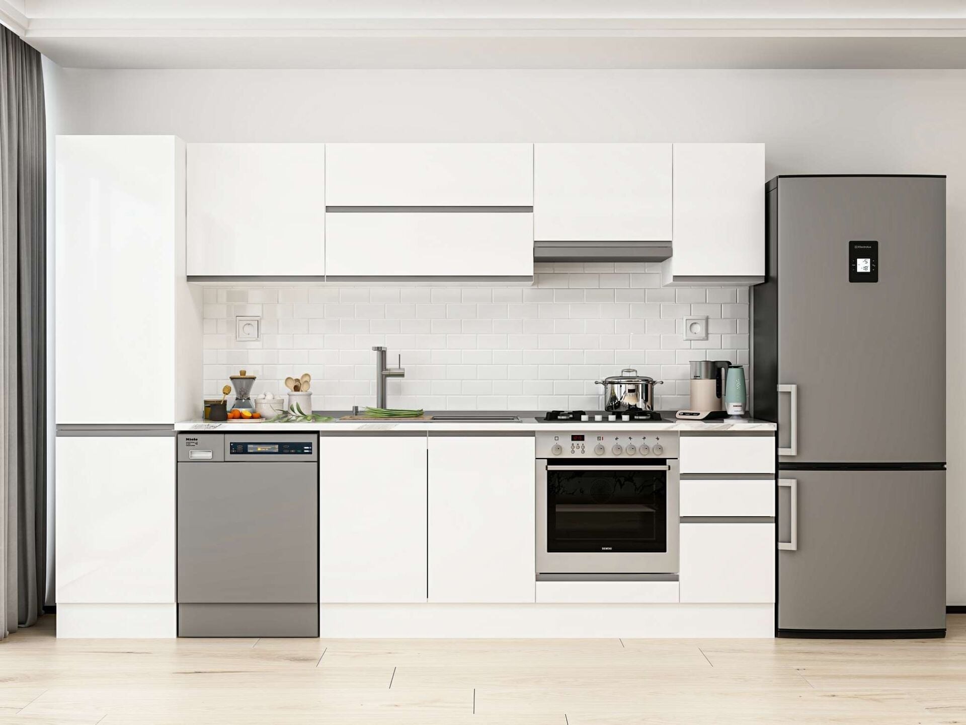 Alvinka 300X210 Cm High Gloss Mutfak Dolabı Mb-E90B50S40-1
