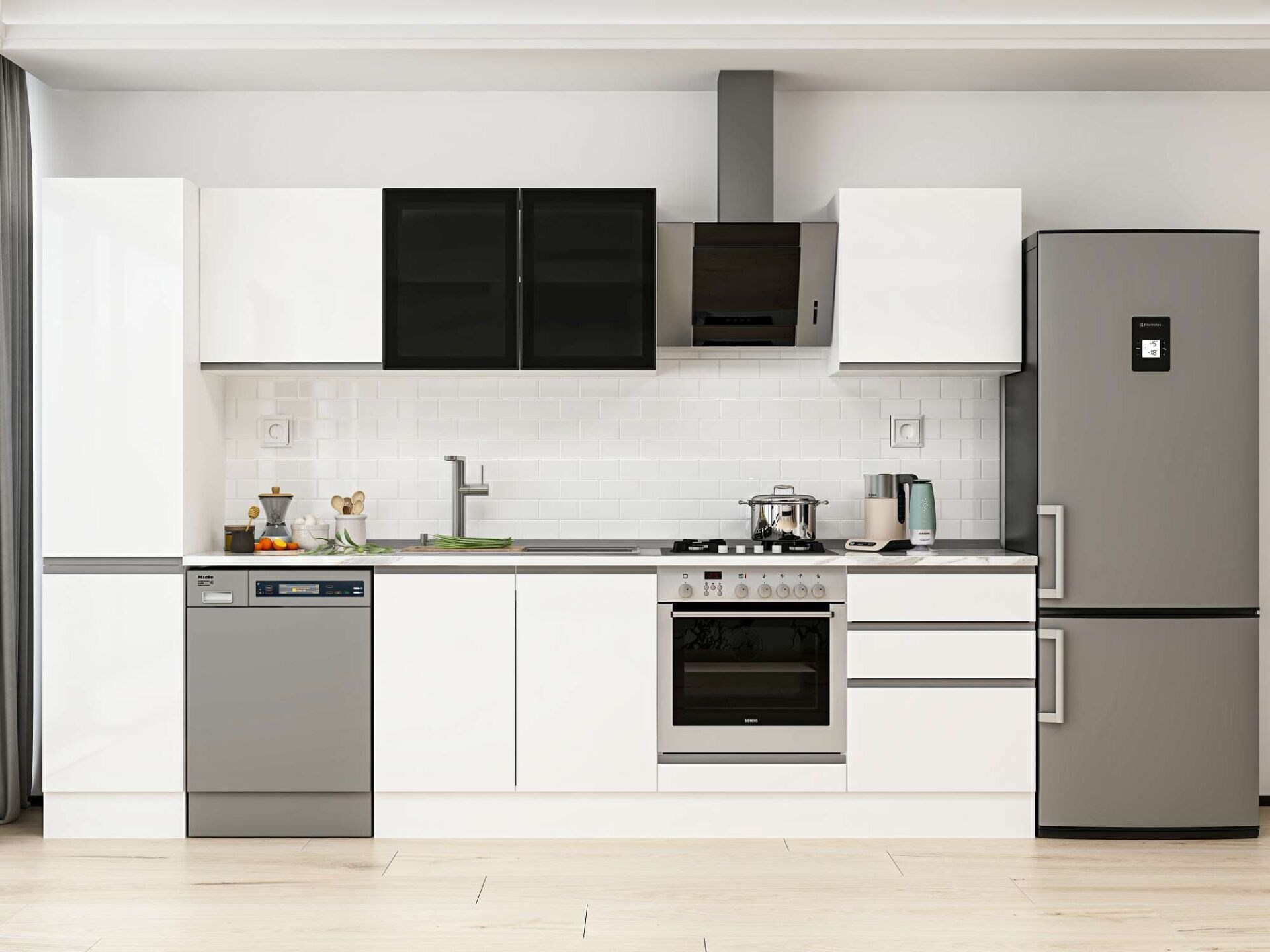 Alvinka 305X210 Cm High Gloss Mutfak Dolabı Mb-E80B45S60-3
