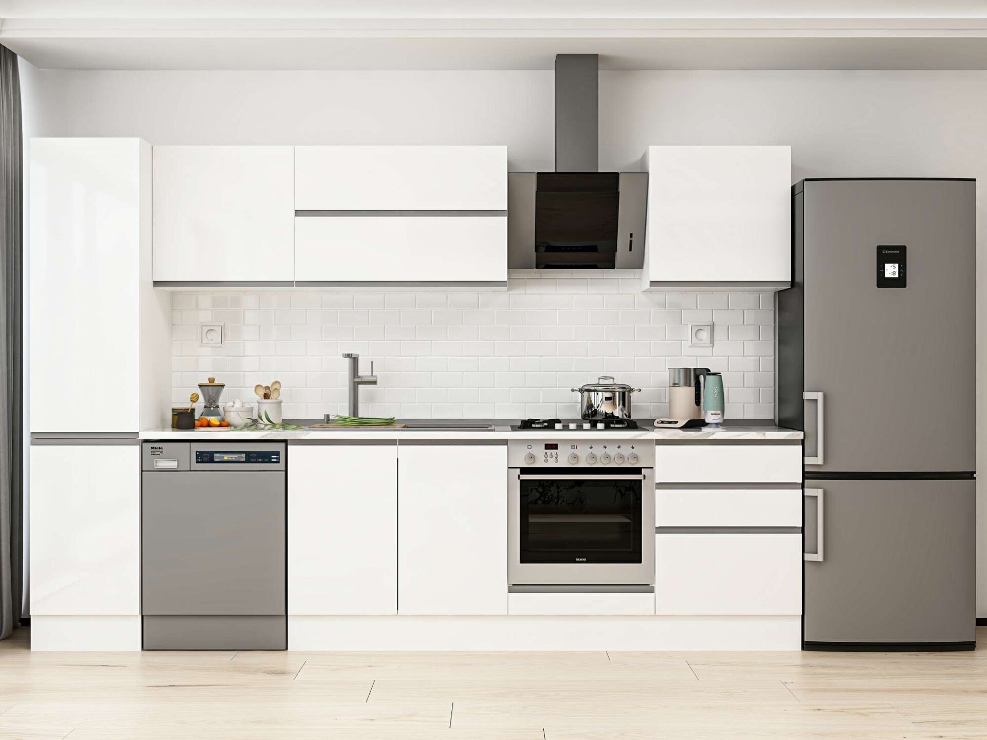 Alvinka 305X210 Cm High Gloss Mutfak Dolabı Mb-E80B45S60-2