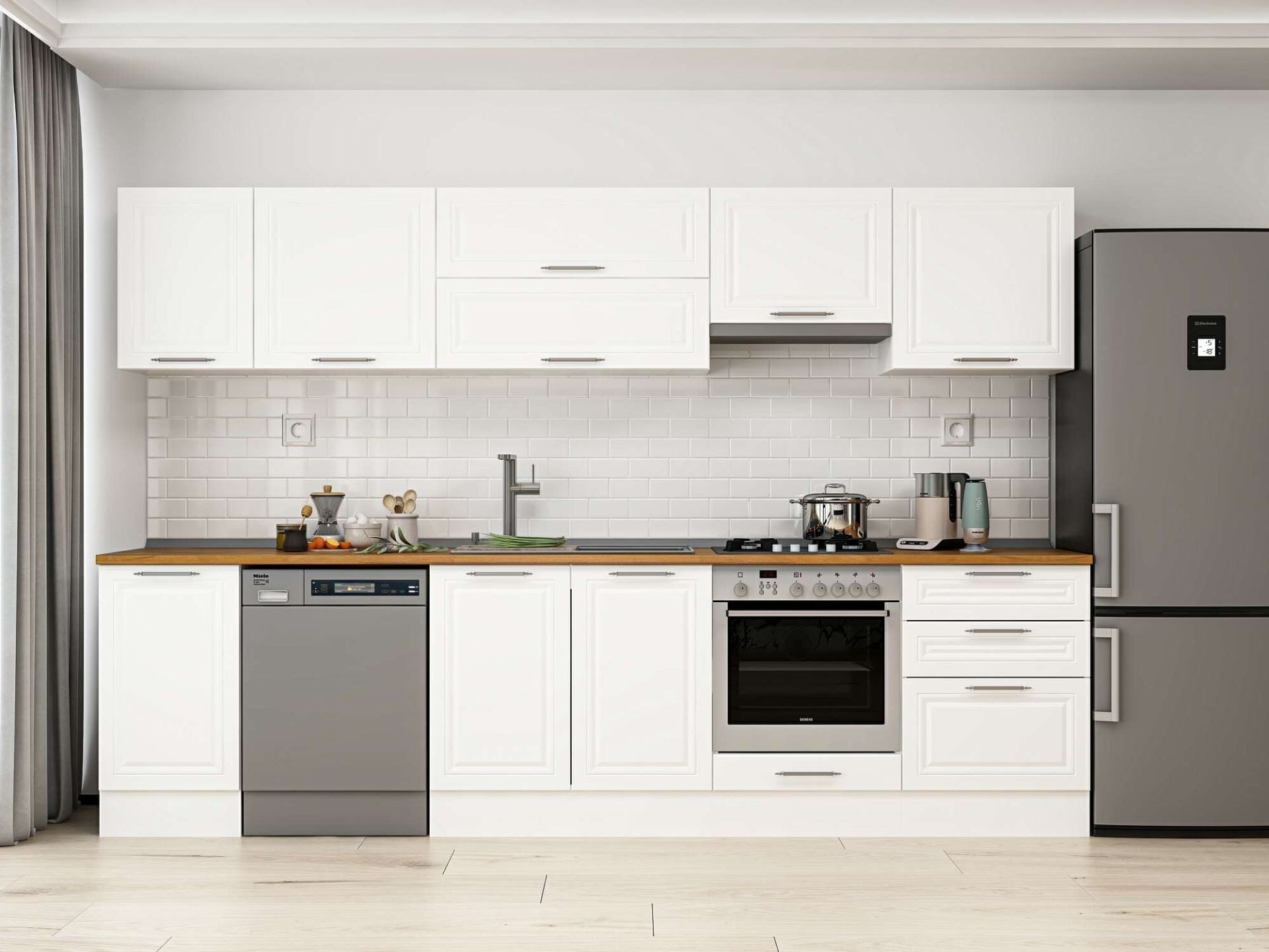 Alvinka 315X210 Cm Klasik Mebran Mutfak Dolabı M-E90S45S60-1