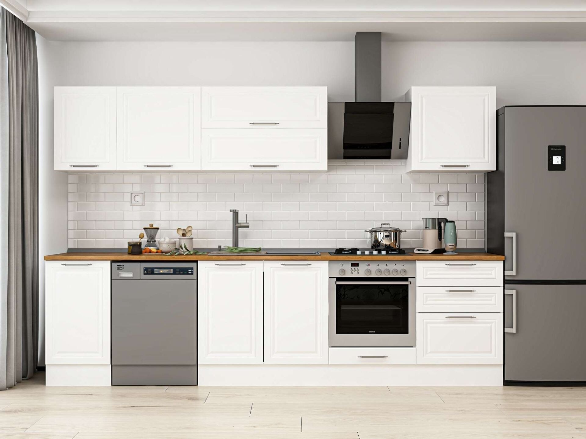 Alvinka 315X210 Cm Klasik Mebran Mutfak Dolabı M-E90S45S60-2
