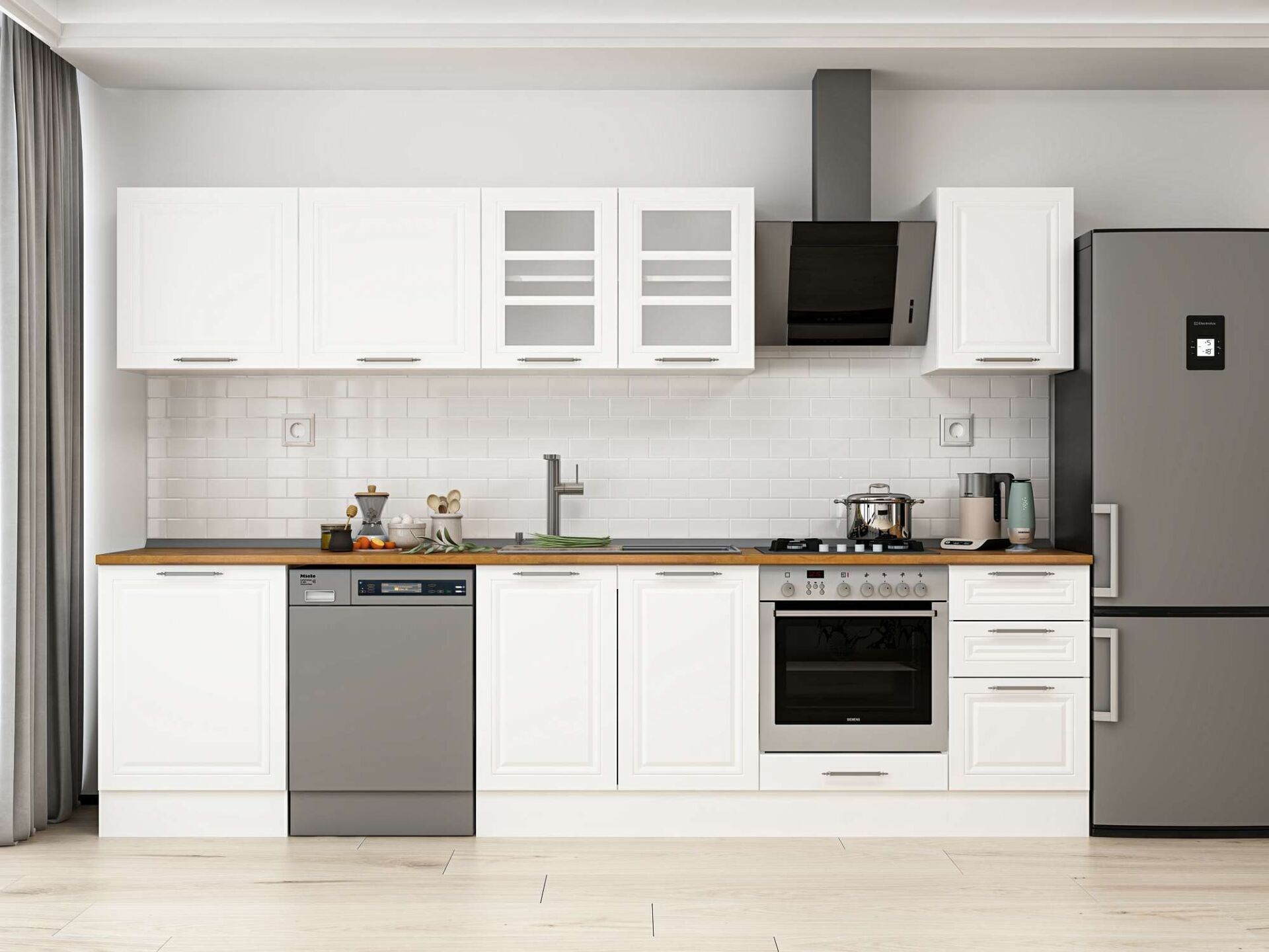 Alvinka 315X210 Cm Klasik Mebran Mutfak Dolabı M-E90S60S45-3