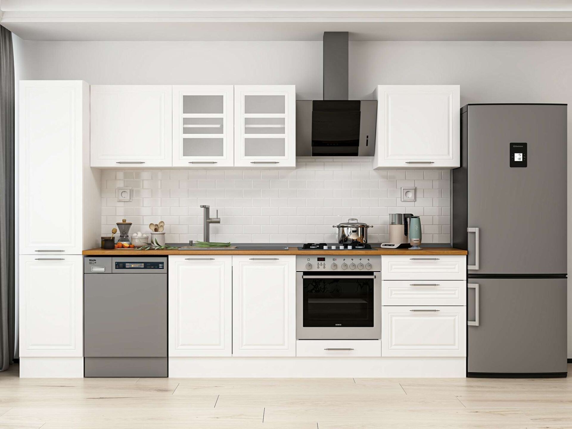 Alvinka 315X210 Cm Klasik Mebran Mutfak Dolabı Mb-E90B45S60-3