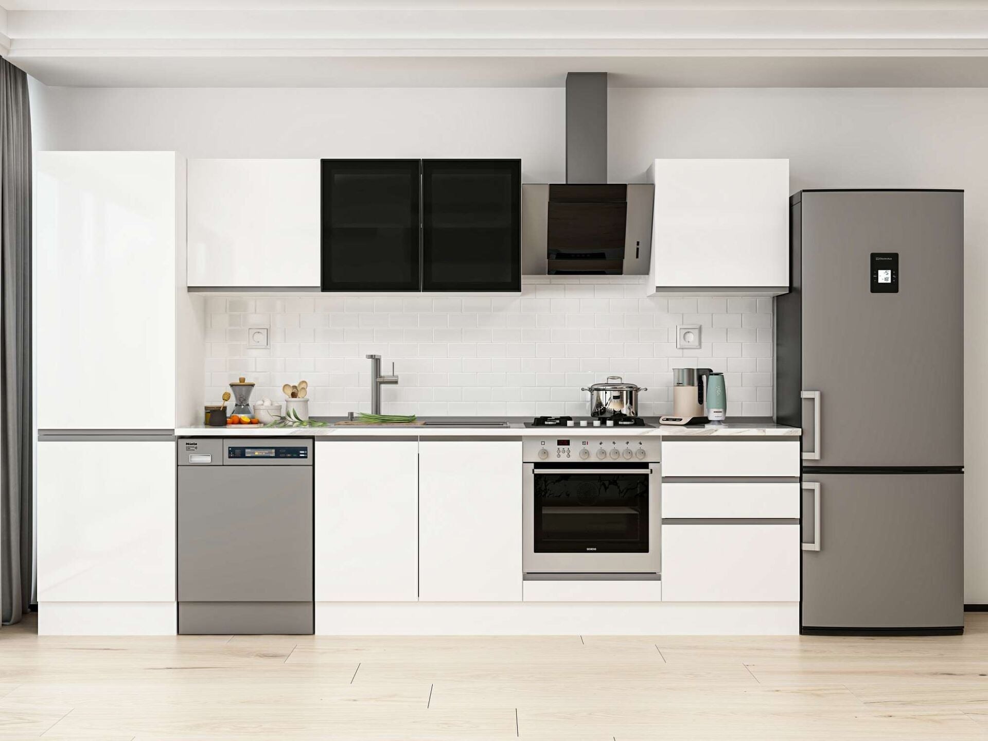 Alvinka 330X210 Cm High Gloss Mutfak Dolabı Mb-E90B60S60-3
