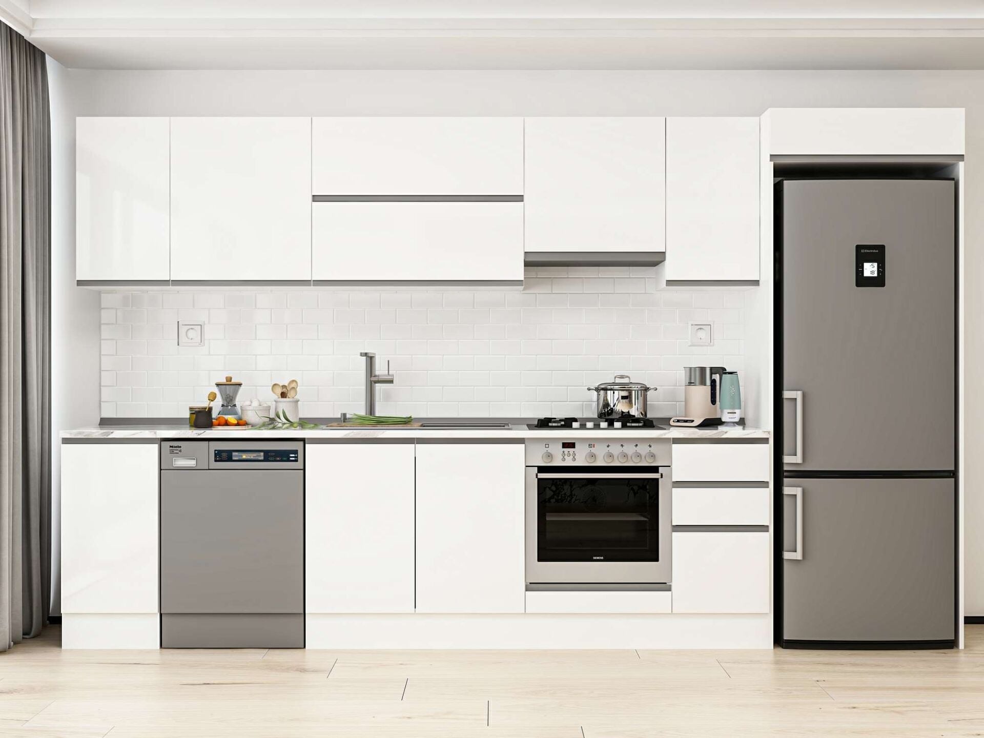 Alvinka 360X222 Cm High Gloss Mutfak Dolabı Mb-E80S40S40-1