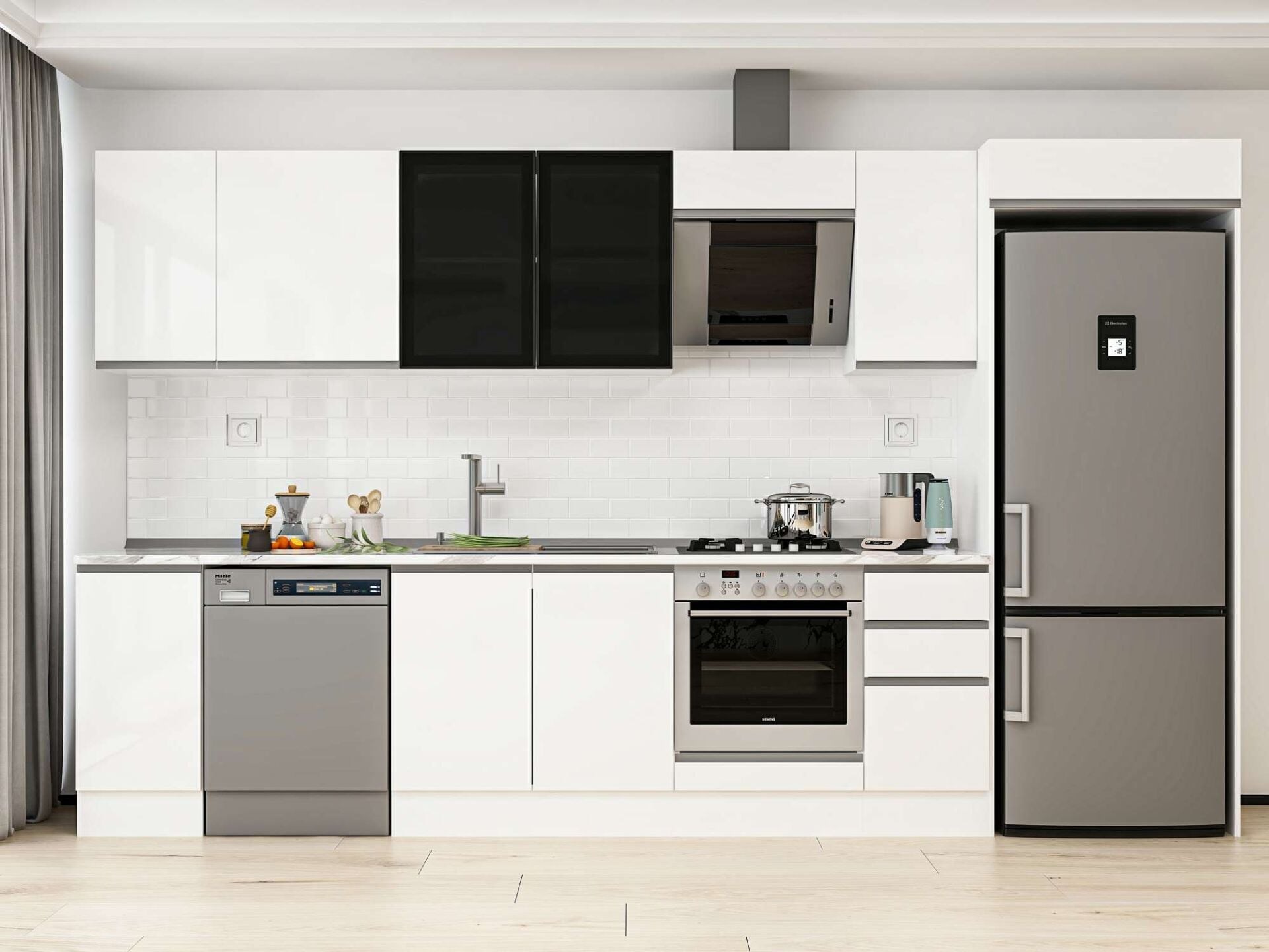 Alvinka 360X222 Cm High Gloss Mutfak Dolabı Mb-E80S40S40-3