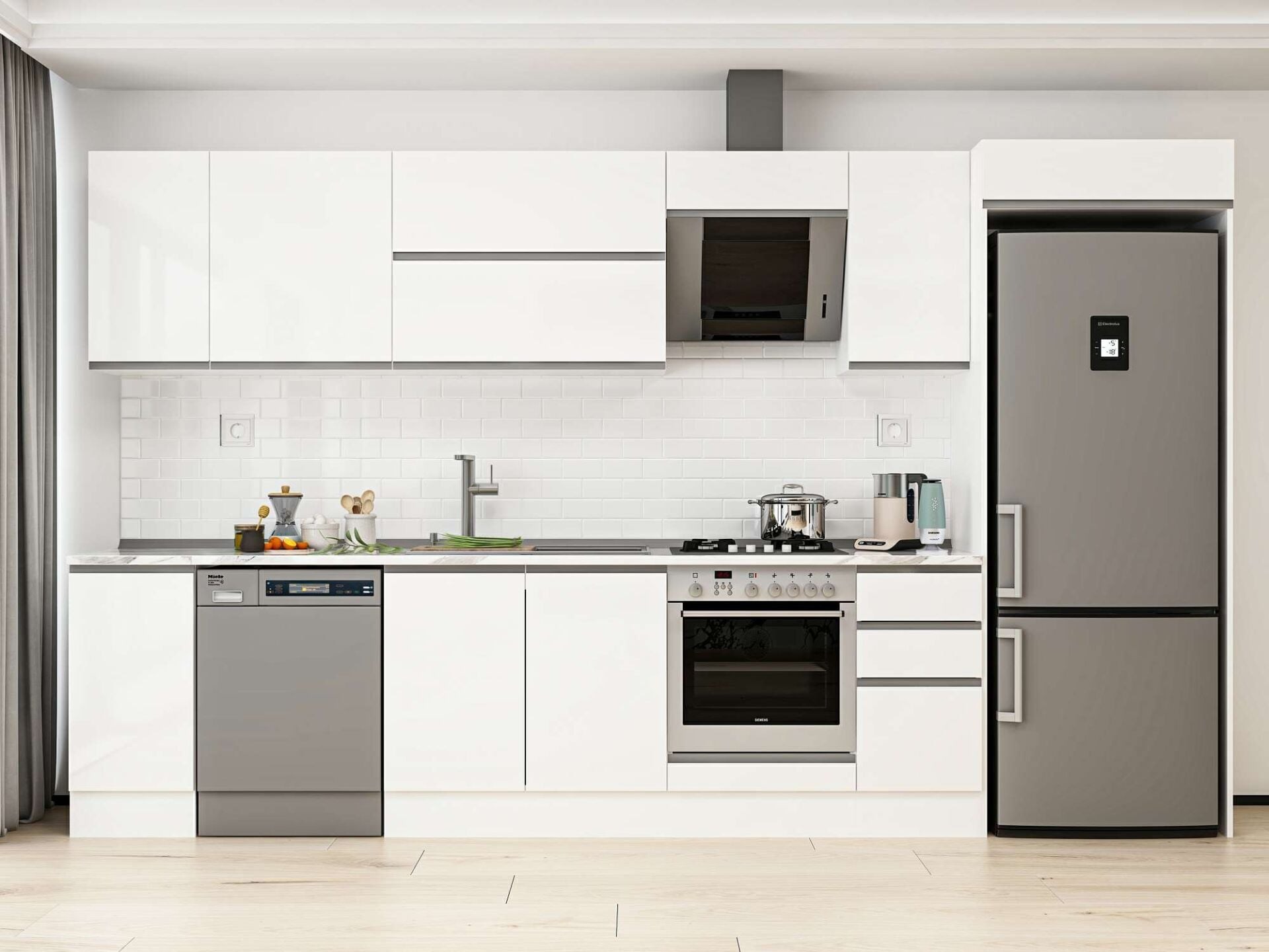 Alvinka 360X222 Cm High Gloss Mutfak Dolabı Mb-E80S40S40-2
