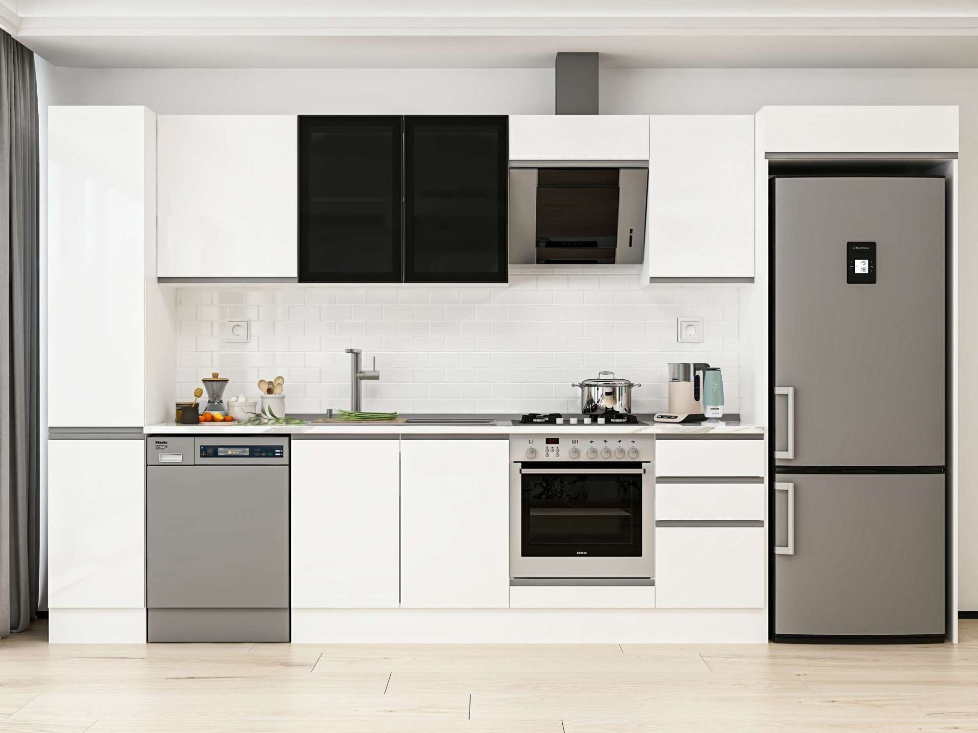 Alvinka 375X222 Cm High Gloss Mutfak Dolabı Mbb-E90B40S45-3