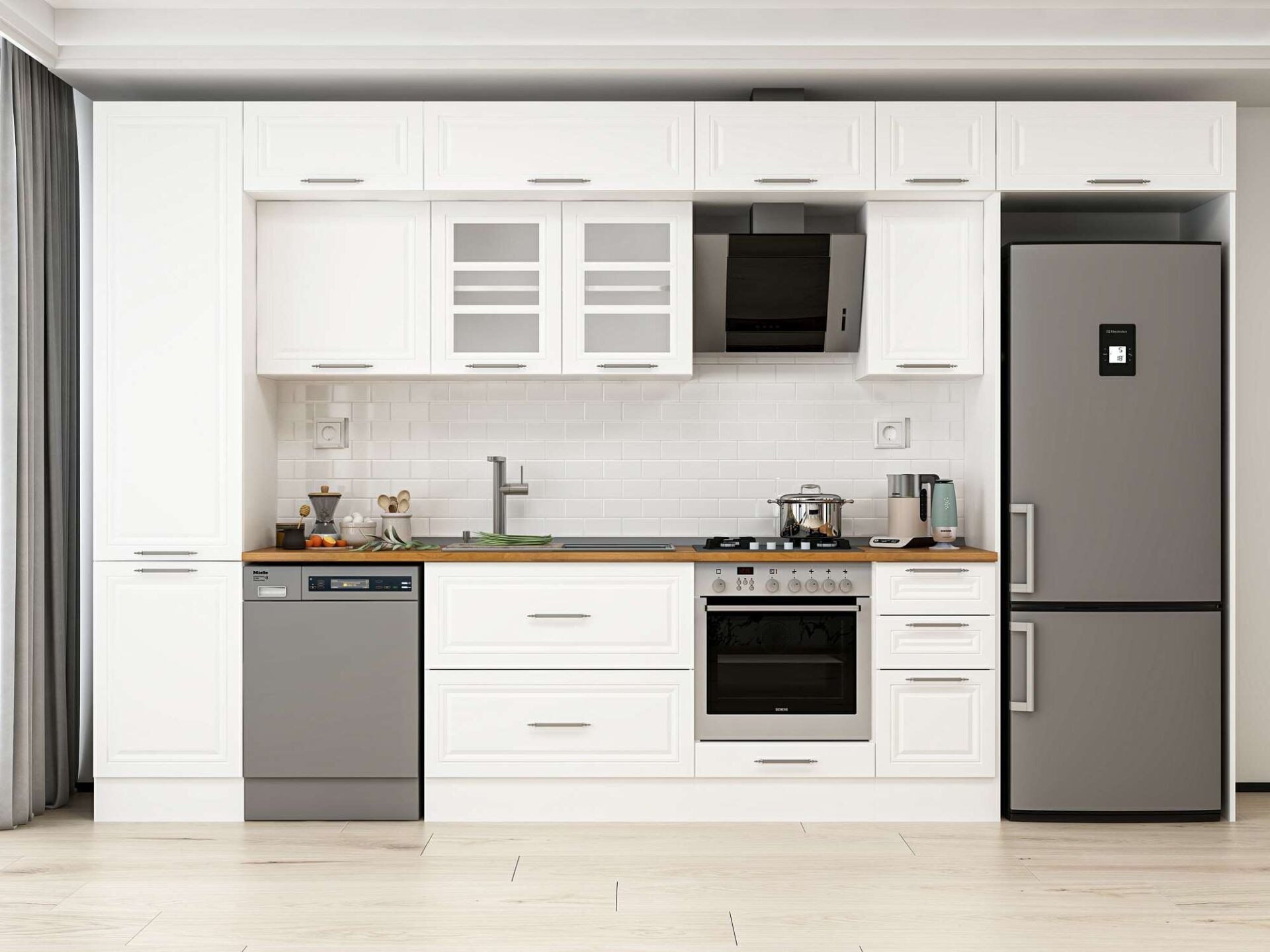 Alvinka 380X240 Cm Klasik Mebran Mutfak Dolabı Mbb-E90B50S40-3