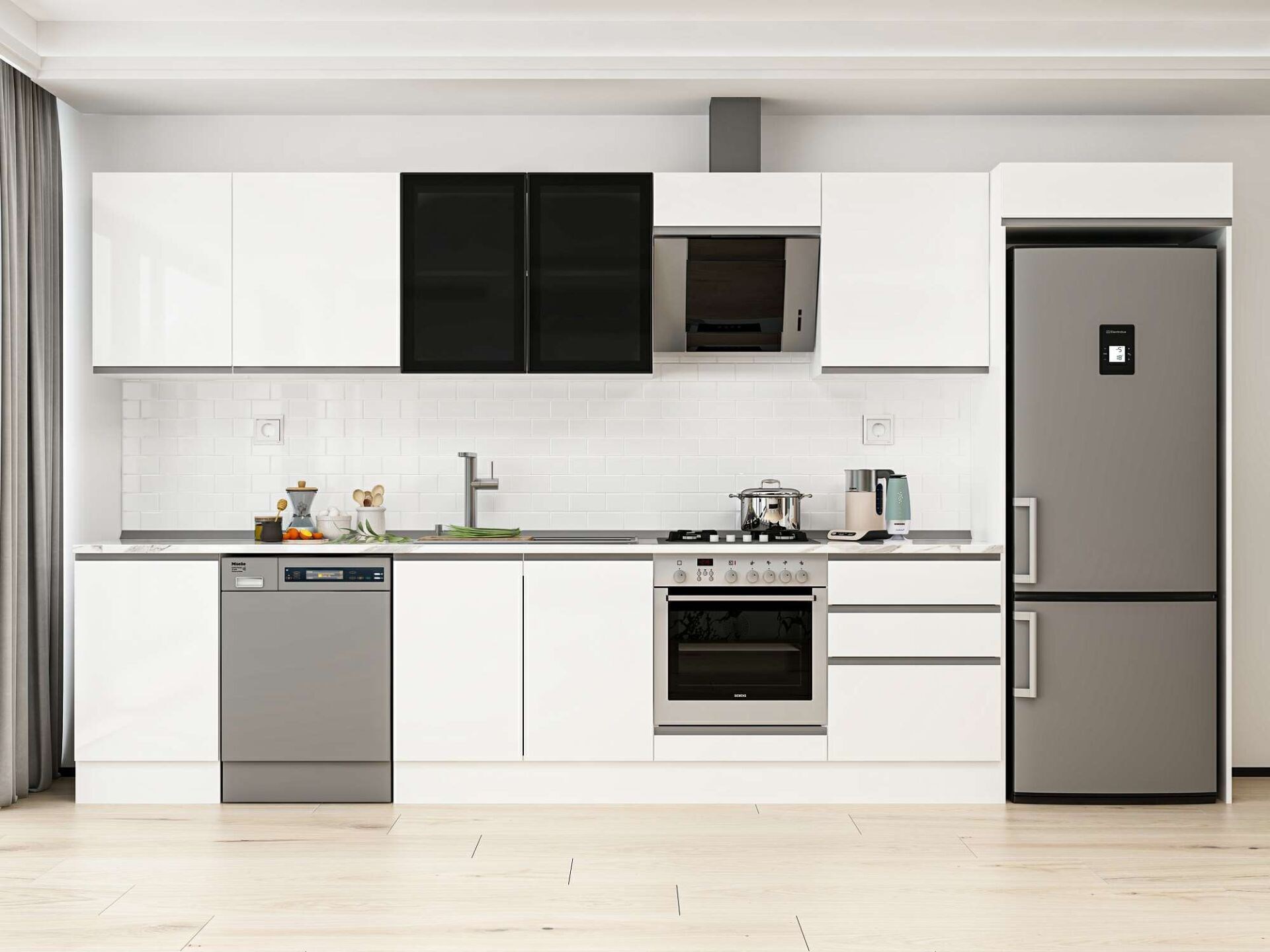 Alvinka 400X222 Cm High Gloss Mutfak Dolabı Mb-E90S50S60-3