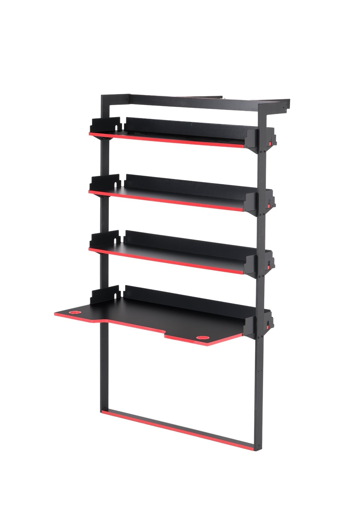 Atlantix Shelf X-Pro Raflı Gaming Masa 120X60 Cm Duvara Monte