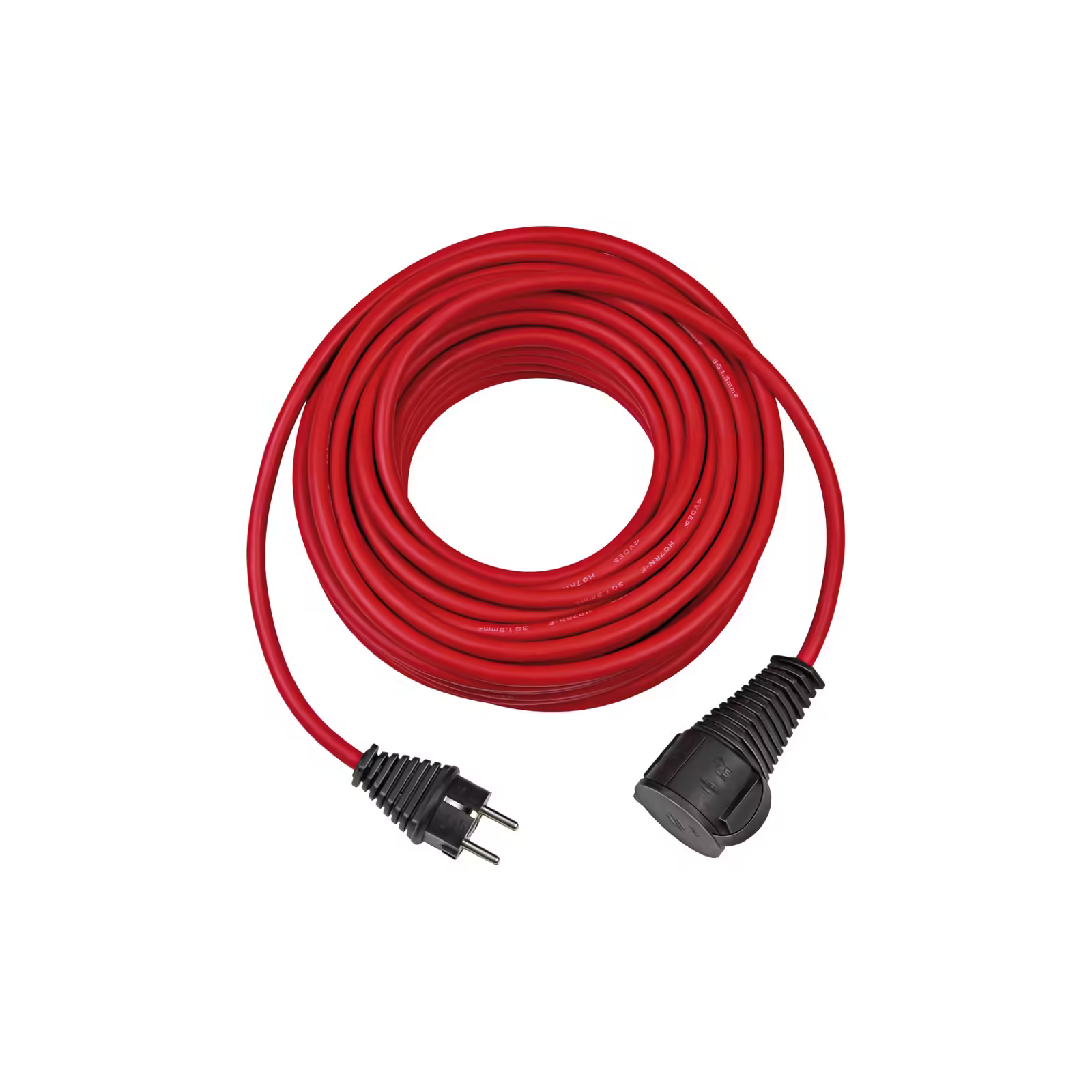 Brennenstuhl IP44 Lisanslı Darbeye ve Suya Dayanıklı H07RN-F 3G1.5 10 Metre Uzatma Kablosu Kırmızı
