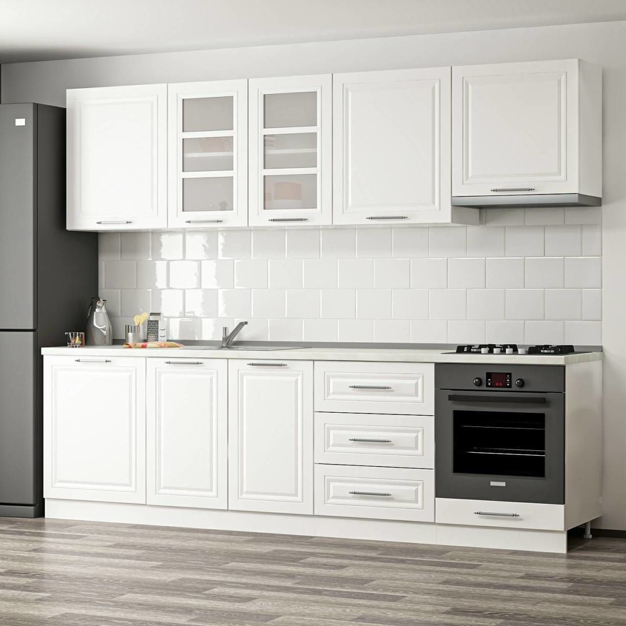 MİNAR 270 CM MEBRAN C MUTFAK DOLABI BEYAZ 270-MCB1