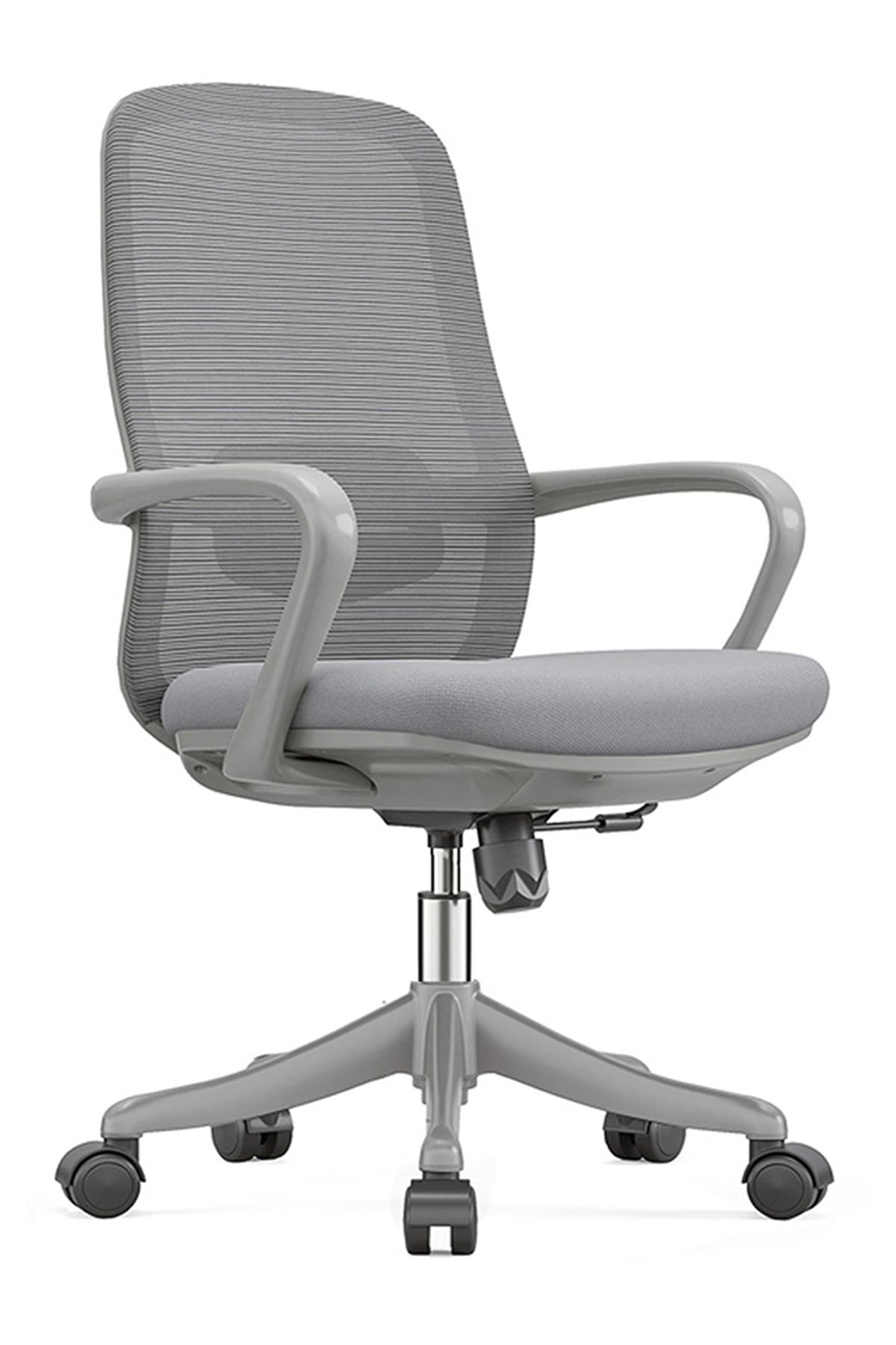 Ofisbazaar Lavander Fileli Çalışma Koltuğu | Ergonomik Şef Ve Toplantı Koltuğu Gri