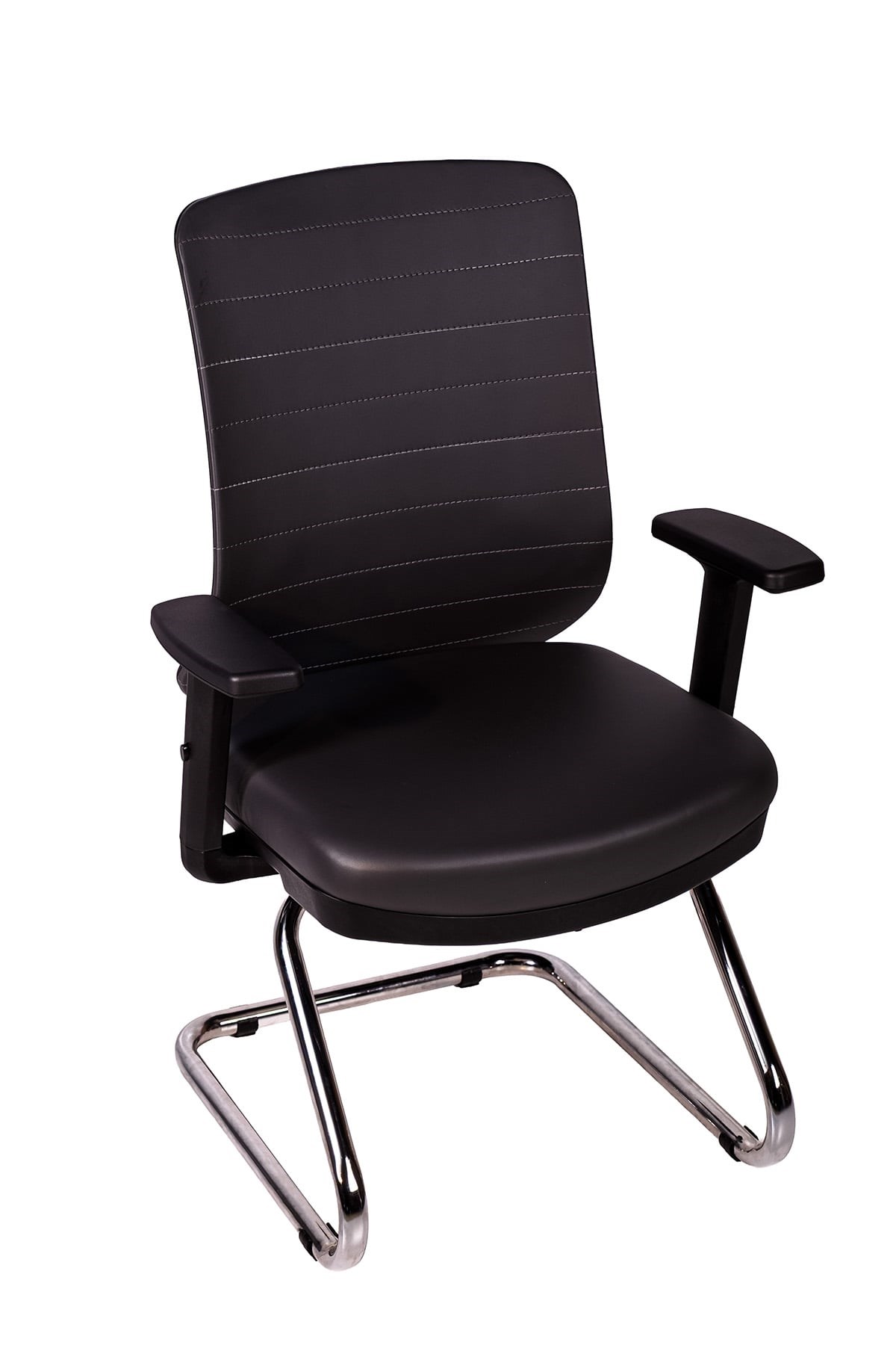 Ofisbazaar UP Deri Misafir Koltuğu | Ergonomik Toplantı Ve Bekleme Koltuğu Martin 06- Gri Deri
