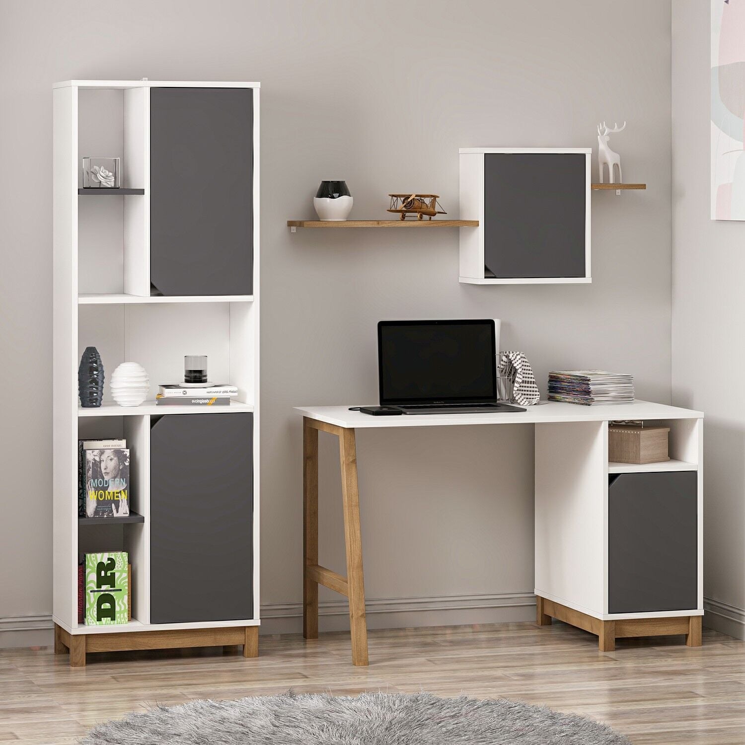 Venaro Set 1 (Masa+Büyük Kitaplık)