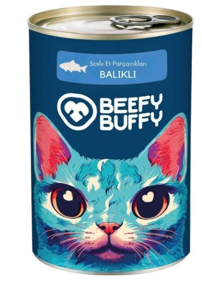Beefy Buffy Kediler İçin Balıklı Konserve Mama 415 Gr