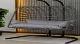 Çiftli Rattan Salıncak Antrasit Zgz