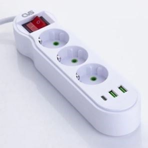 Cvs Grup Priz 3 Lu 2 Mt 2 Usb 1 Type-C Akım Korumalı - 9276