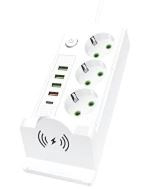 Cvs Grup Priz 3 Lü 2 Mt 4 Usb 1 Type-C Kablosuz Şarj Akım Korumalı - 9275