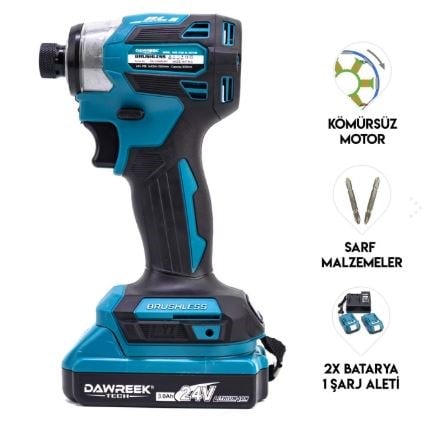 Dawreek Torklu Vidalama Blue 24V Cift Aku- Bt0171