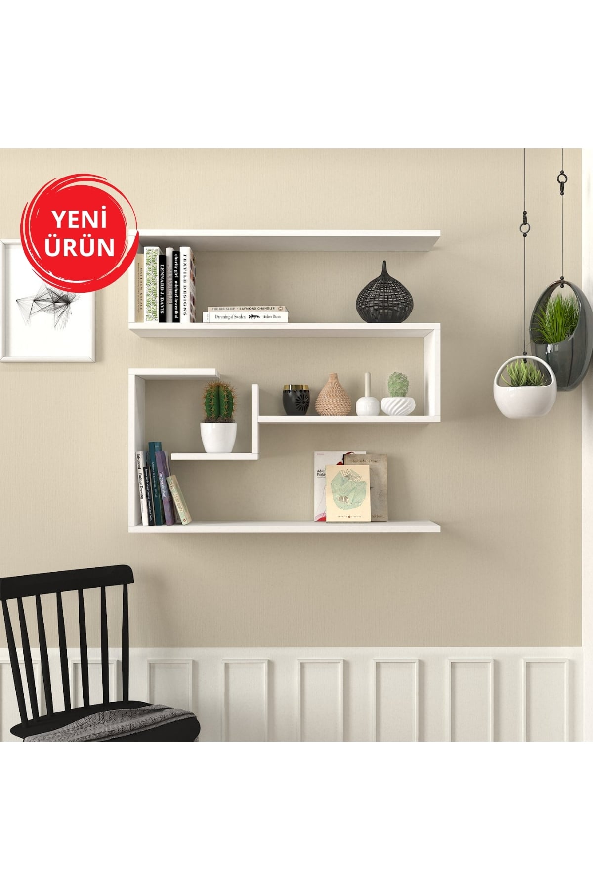 Dekorister Confier Duvar Rafı Beyaz