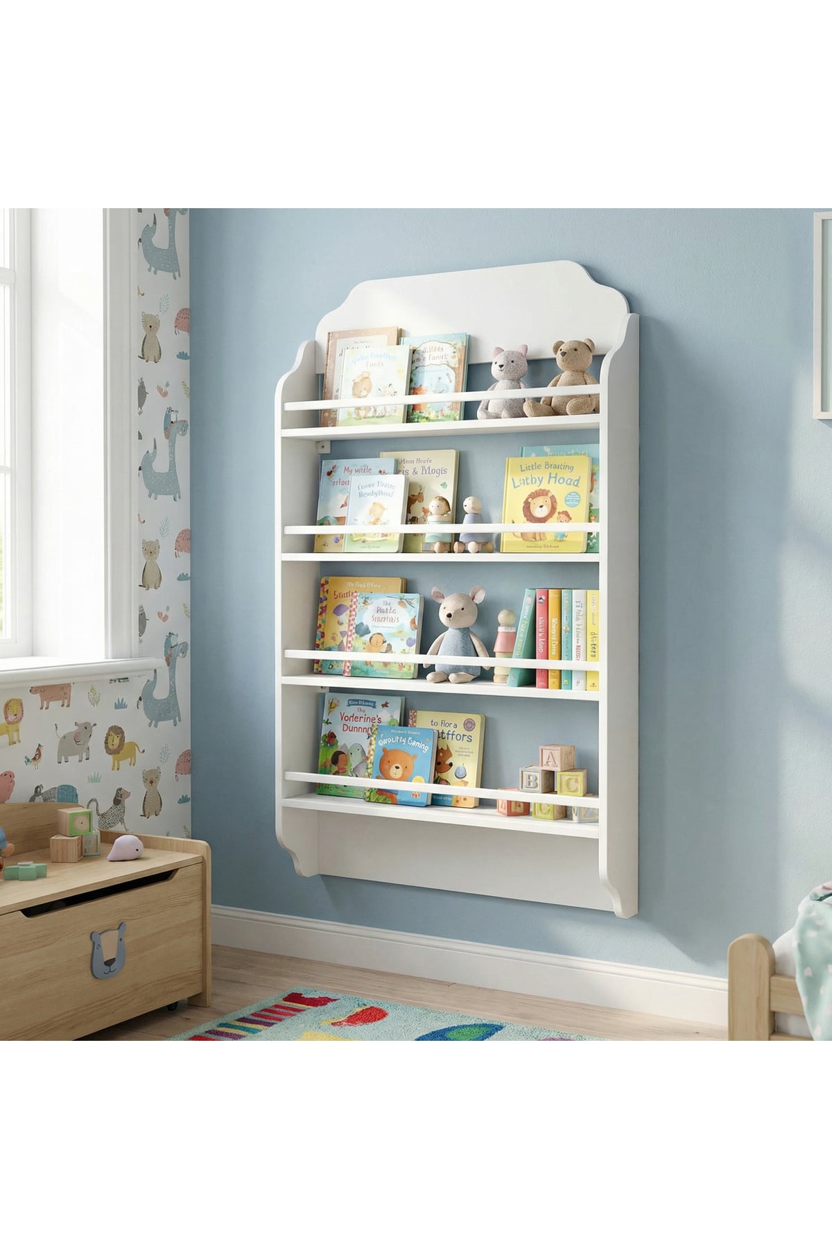 Dekorister Exclusive Montessori Kitaplık Beyaz