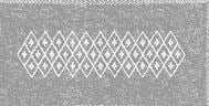 Dijital Baskı Dokuma Taban Halı 8161 Gri 80X300Cm