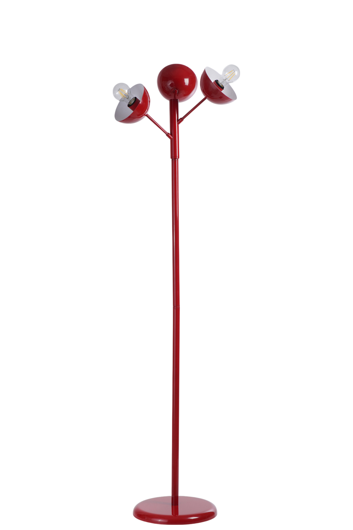 Lumexx Küre 3 Lü Kırmızı Lambader Metal Başlıklı