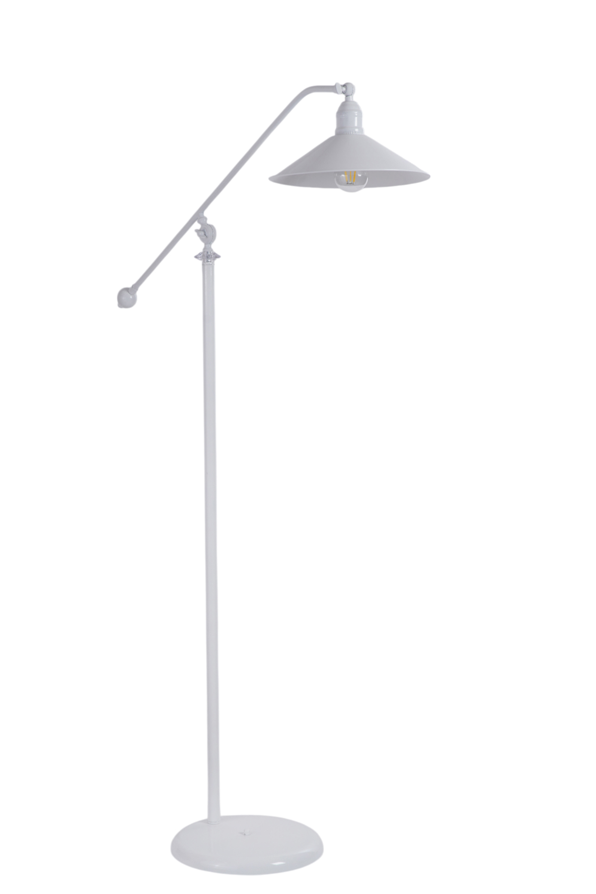 Lumexx Moka Beyaz Lambader Metal Başlıklı