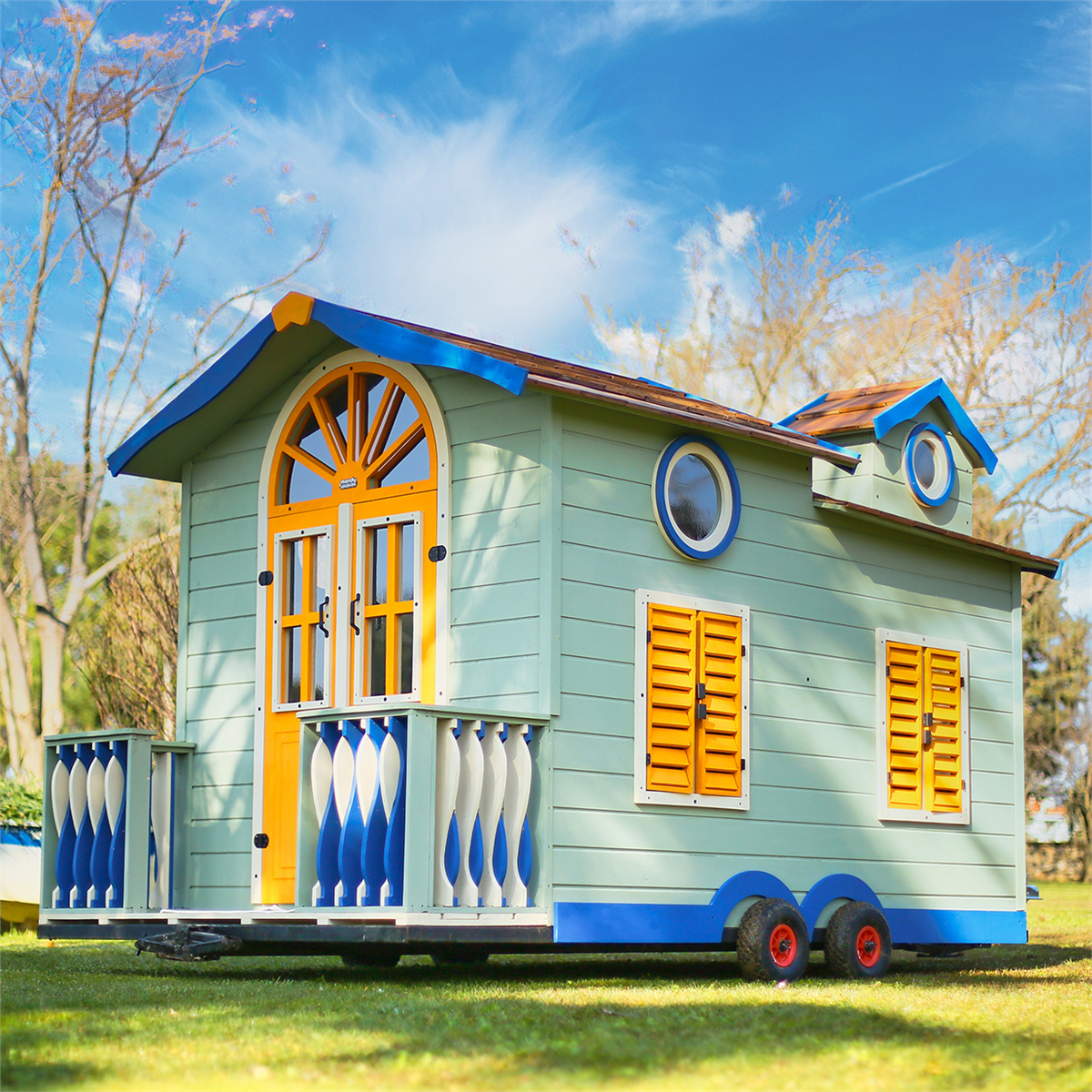 Mandu Ahşap Çocuk Tinyhouse Oyun Evi