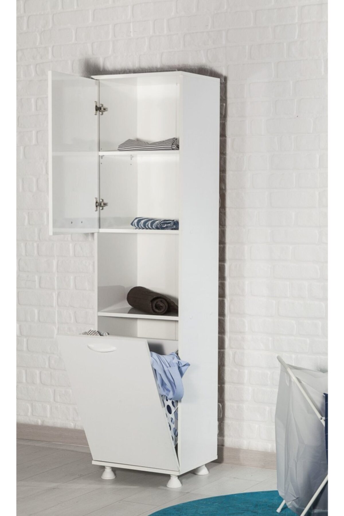 Mobetto Home Mina Çok Amaçlı Banyo Dolabı -beyaz