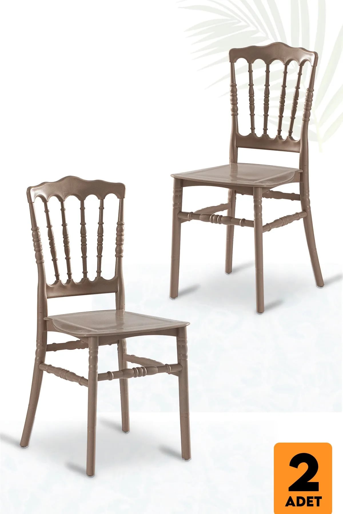 Modalife Home Miray 2 Adet Bahçe Balkon Mutfak Sandalye - Cappucino