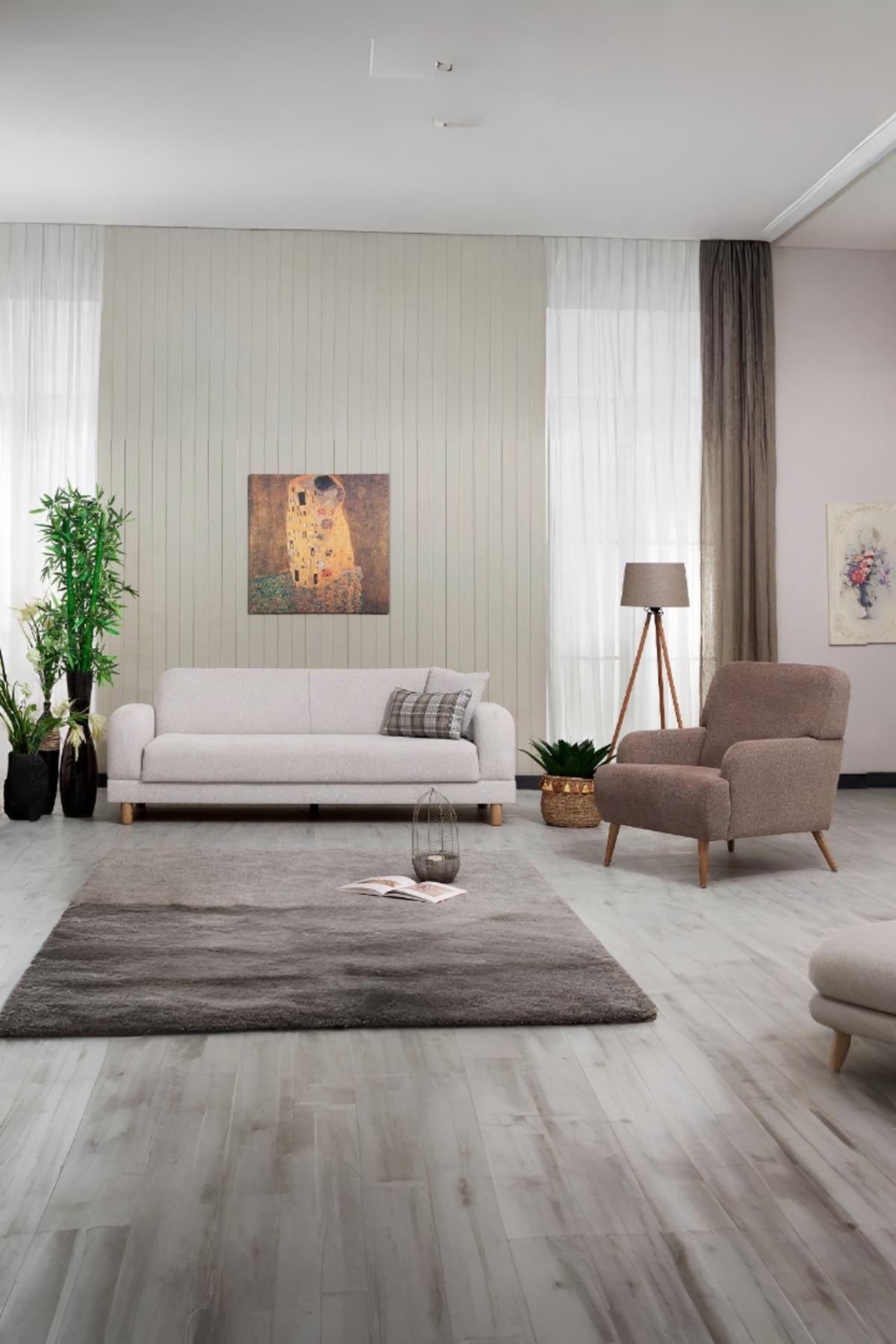 Modalife Life bohem Açılabilir Koltuk Takımı –3+3+1 Salon Koltuk Takımı 2 Koltuk 1 Berjer (sandıklı-yataklı)