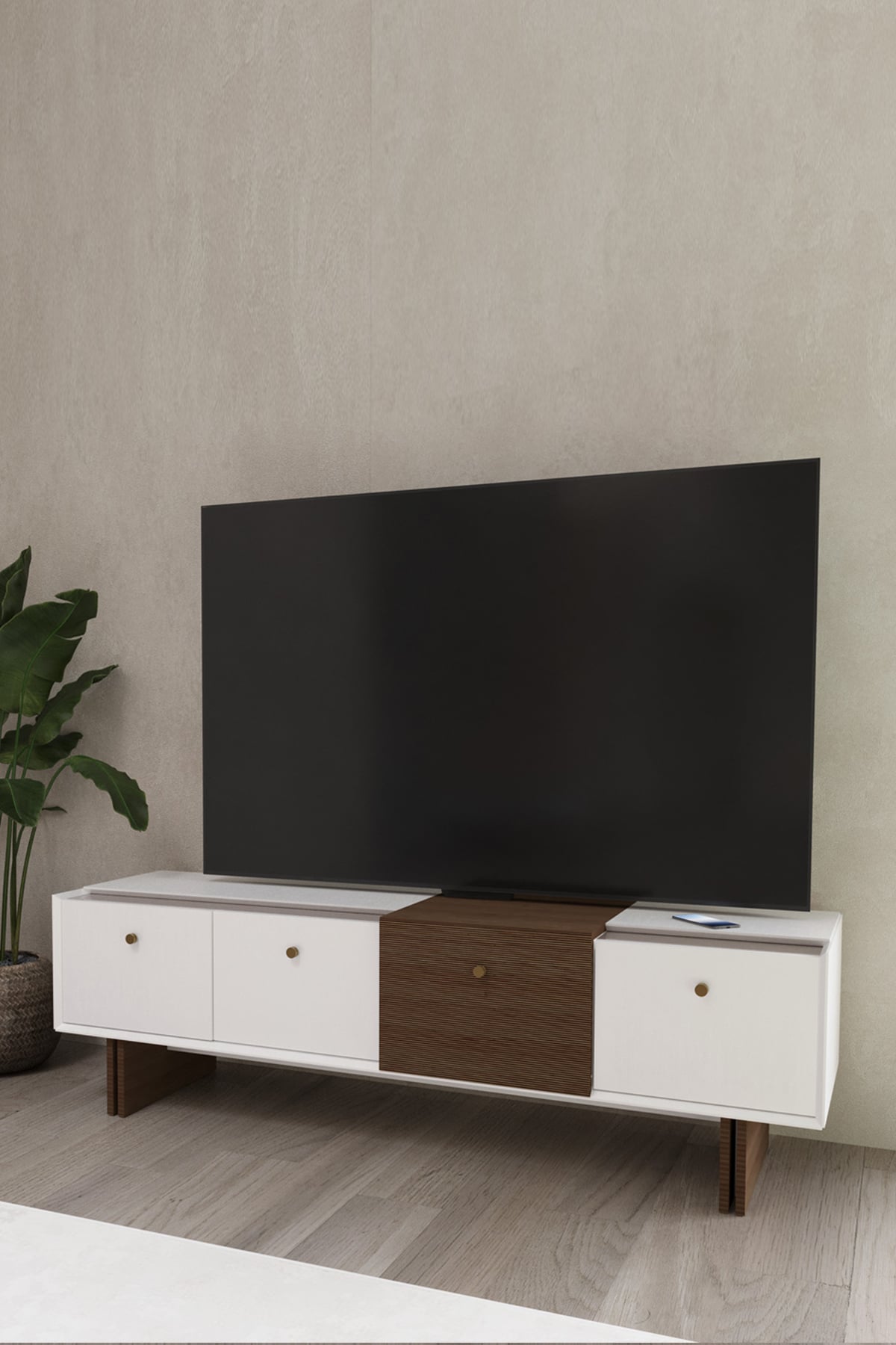 Modalife Linen Salon&Oturma Odası Tv Ünitesi - Vizon