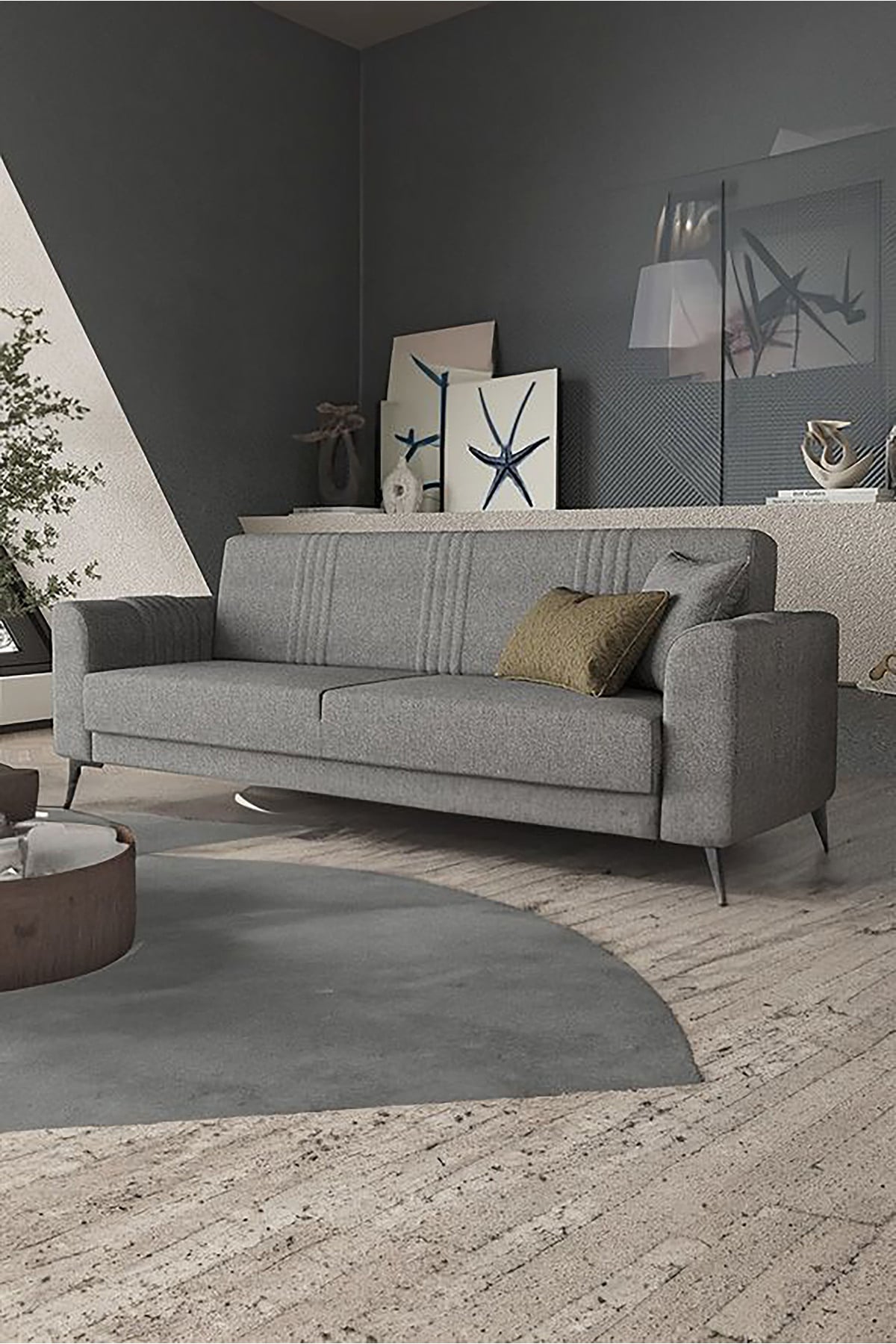 Modalife Mitra Üçlü Salon&oturma Odası Kanepe - Gri