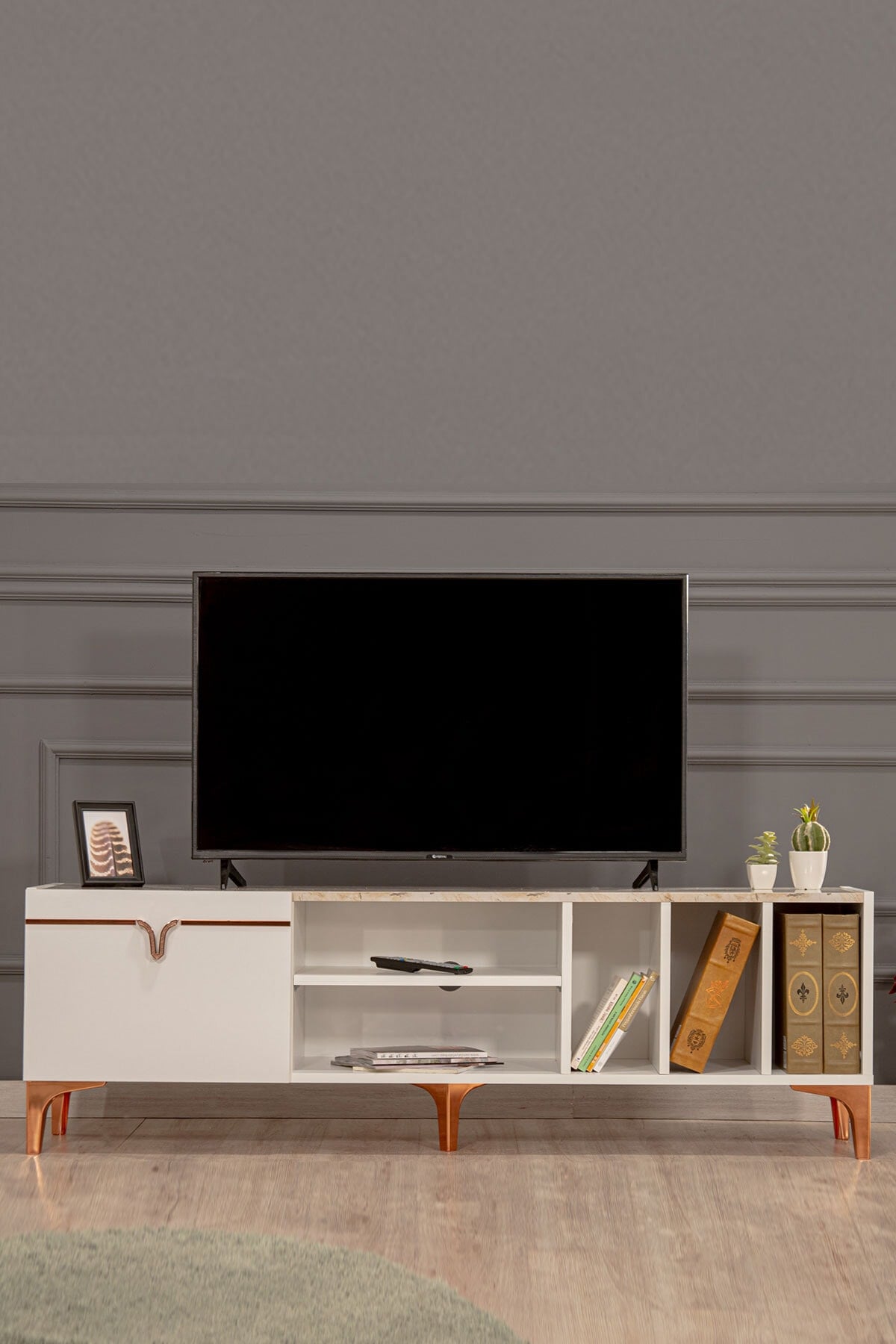 Modalife Pietra 160x39 Tv Sehpası - Beyaz