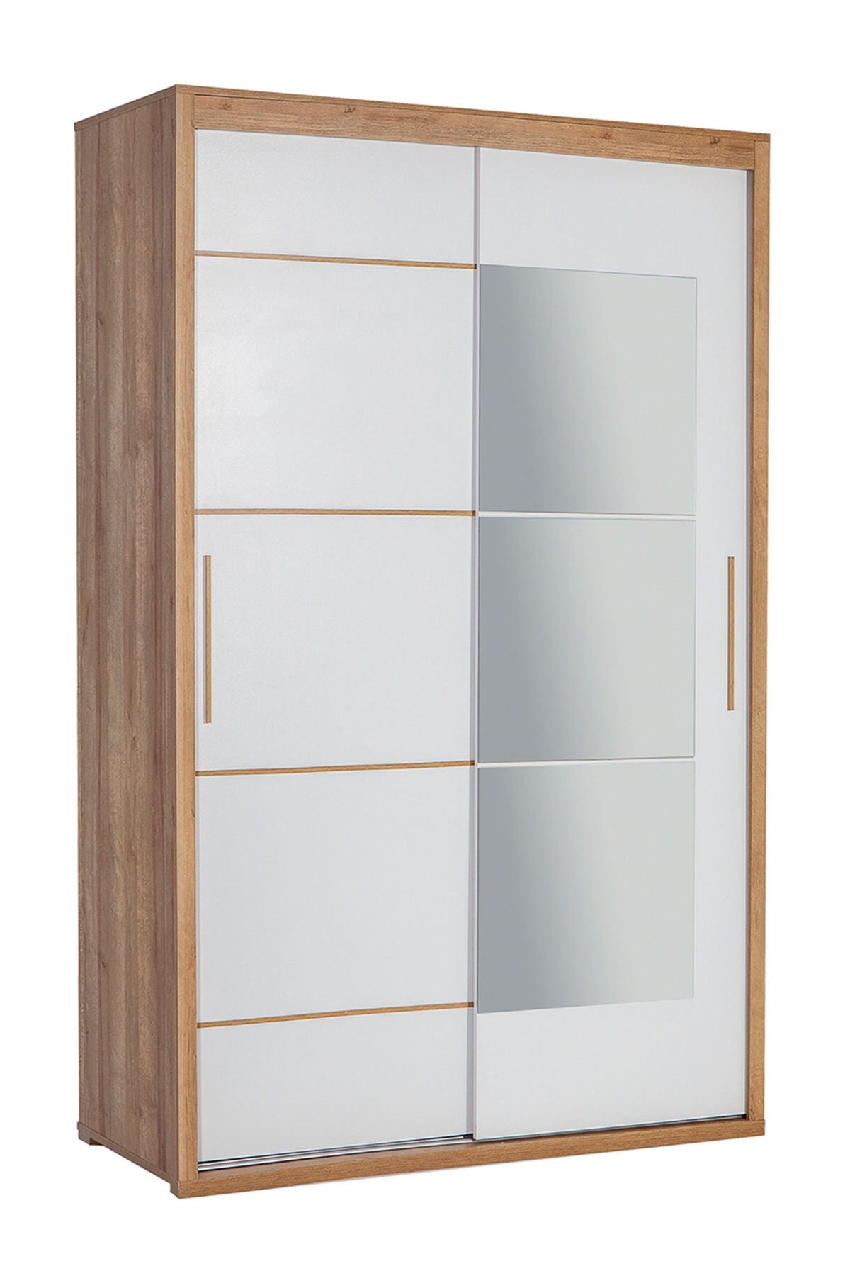Modalife Tuana 140 Cm Sürgülü Gardırop - Ceviz&beyaz
