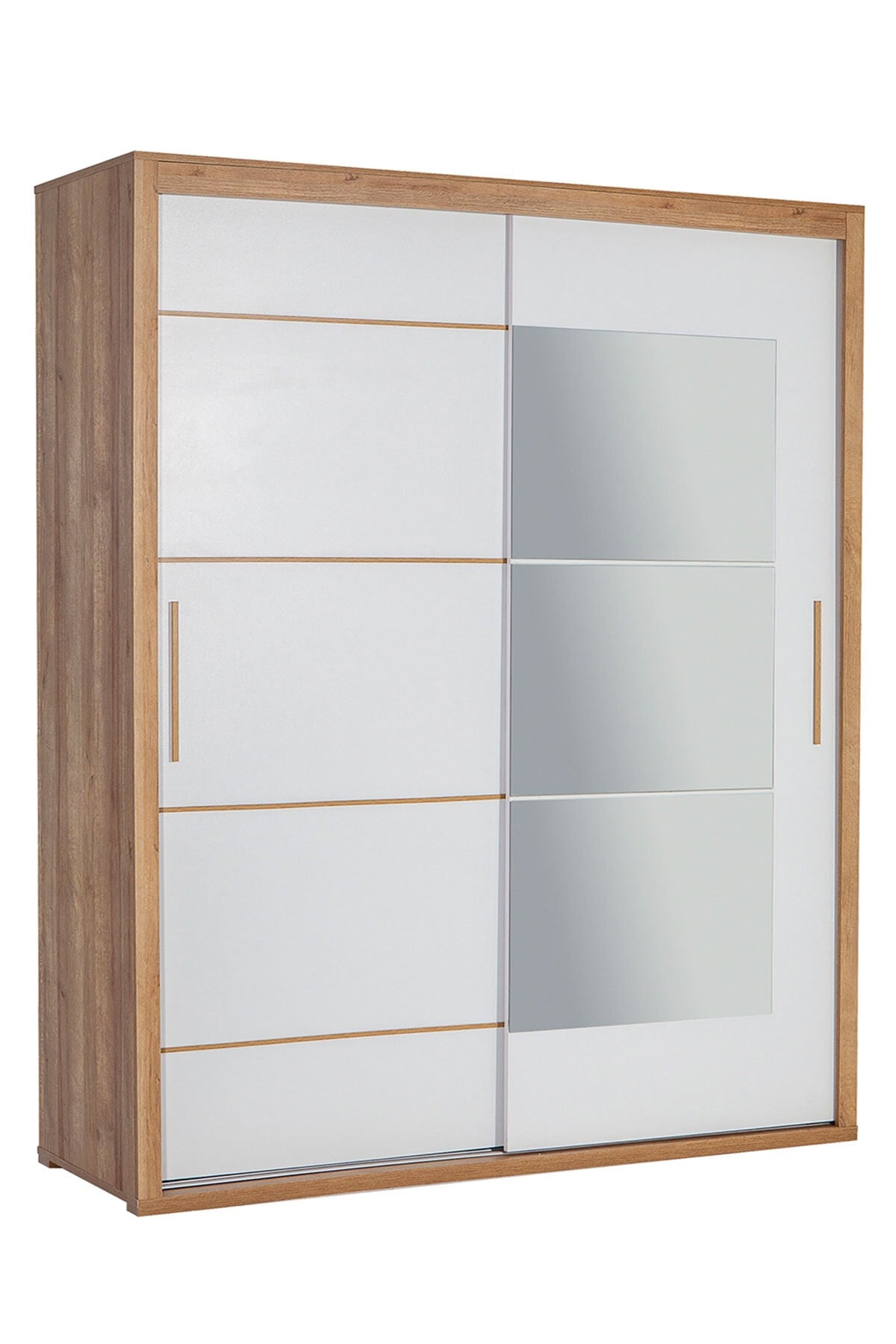 Modalife Tuana 180 Cm Sürgülü Gardırop - Ceviz&beyaz