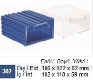 Plastik Çekmeceli Kutu 106X122X62 Mm 2 Bolme Yatay-301