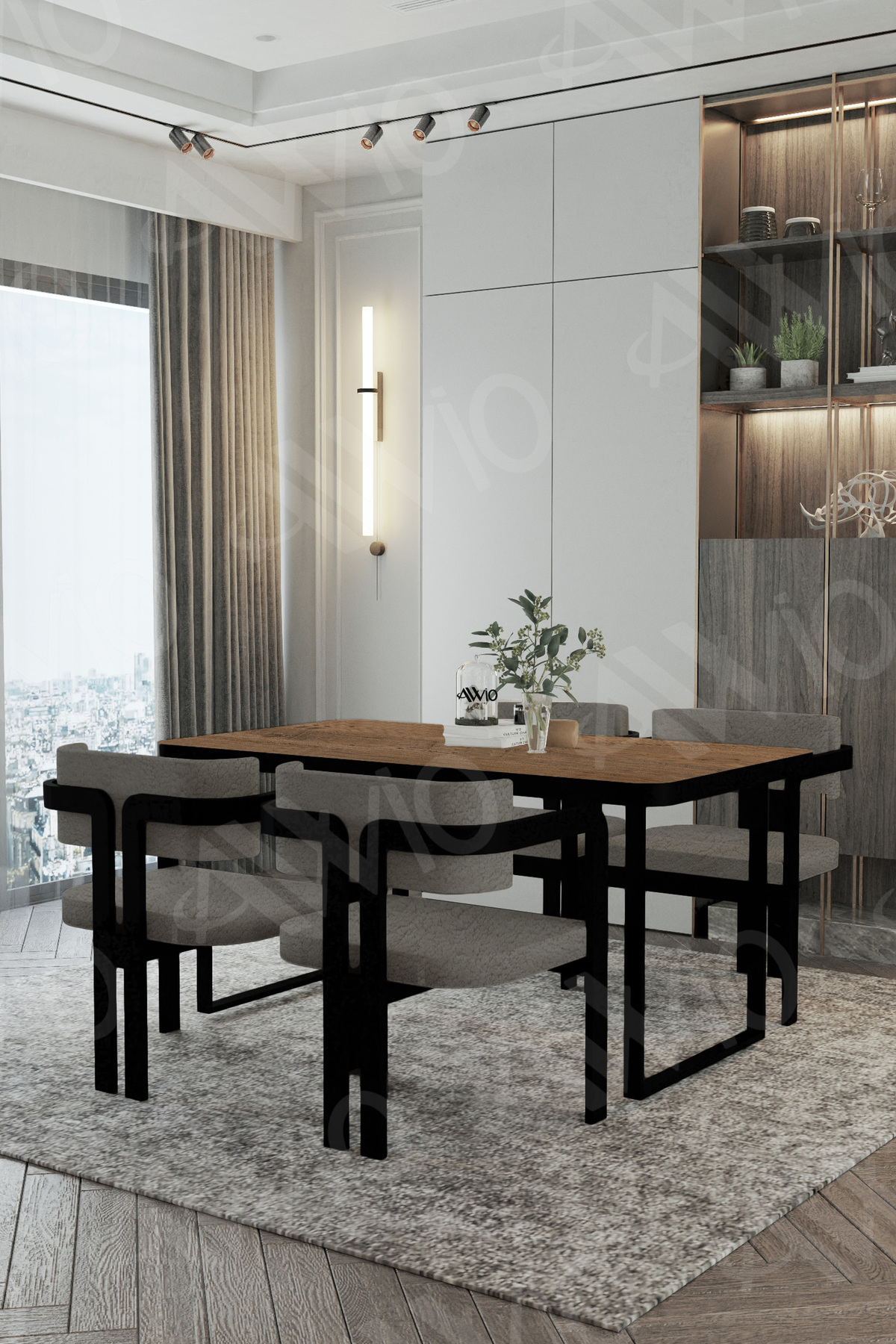 Roxy Metal Ayak Tokyo Demonte Sandalye 80x120 Yemek Masası Mutfak Masası 4 Kişilik Akça