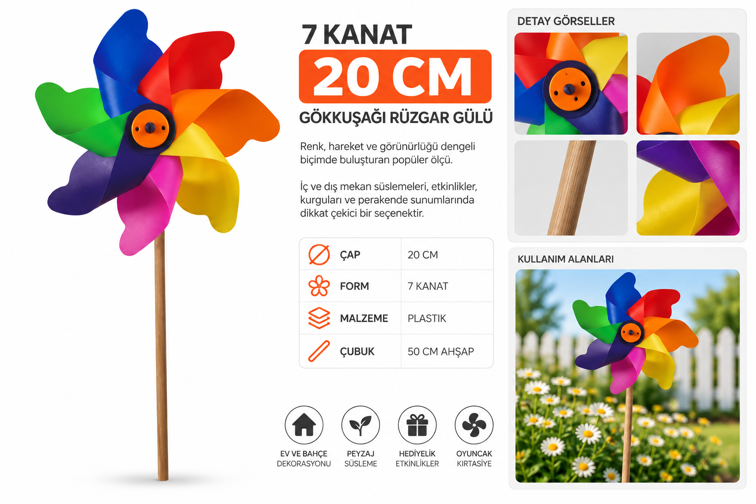 Rüzgar Gülü 20 Cm-87201