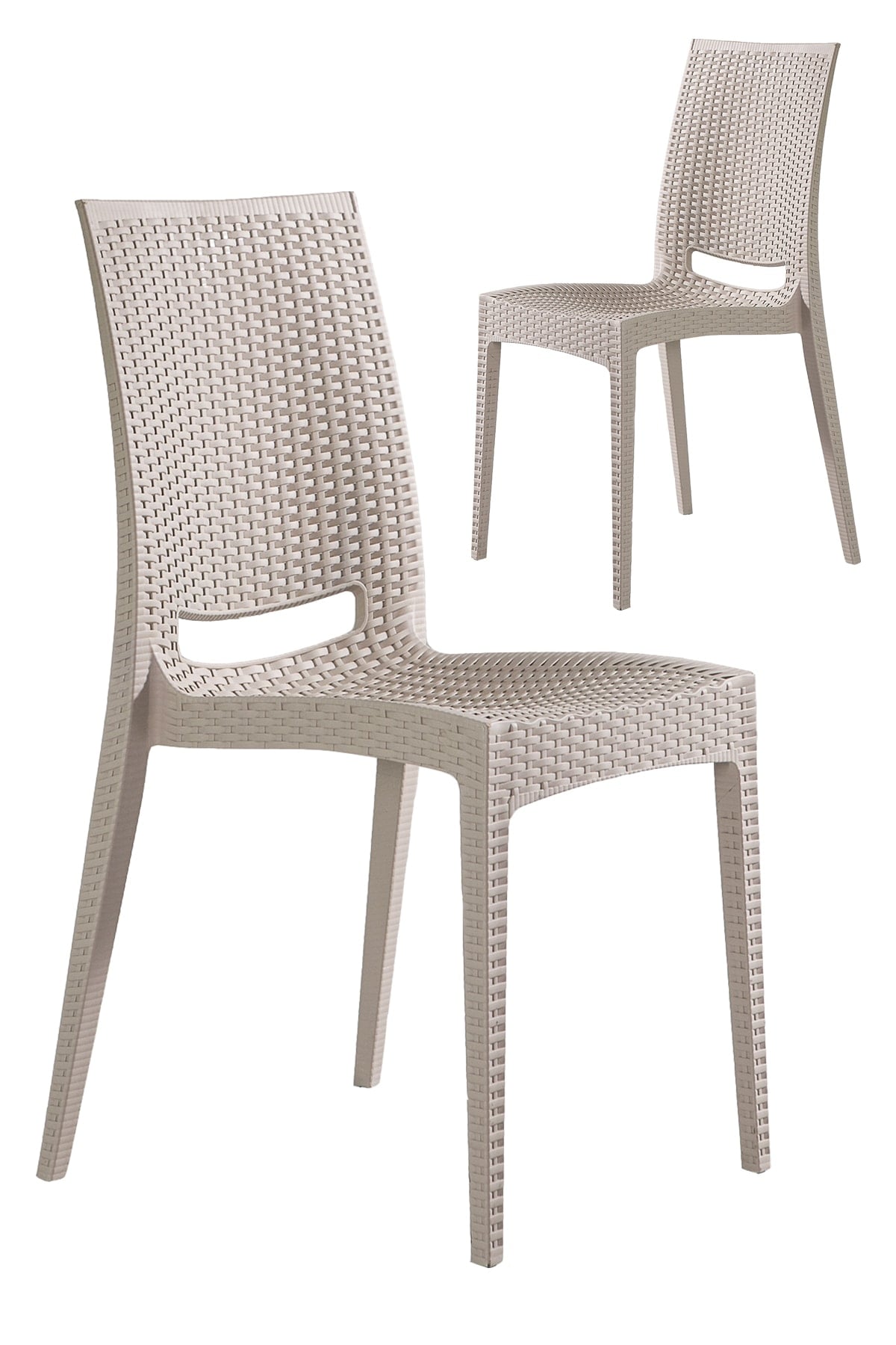 Sandalie 2 Adet Rattan Cappucino Sandalye / Balkon-bahçe-teras