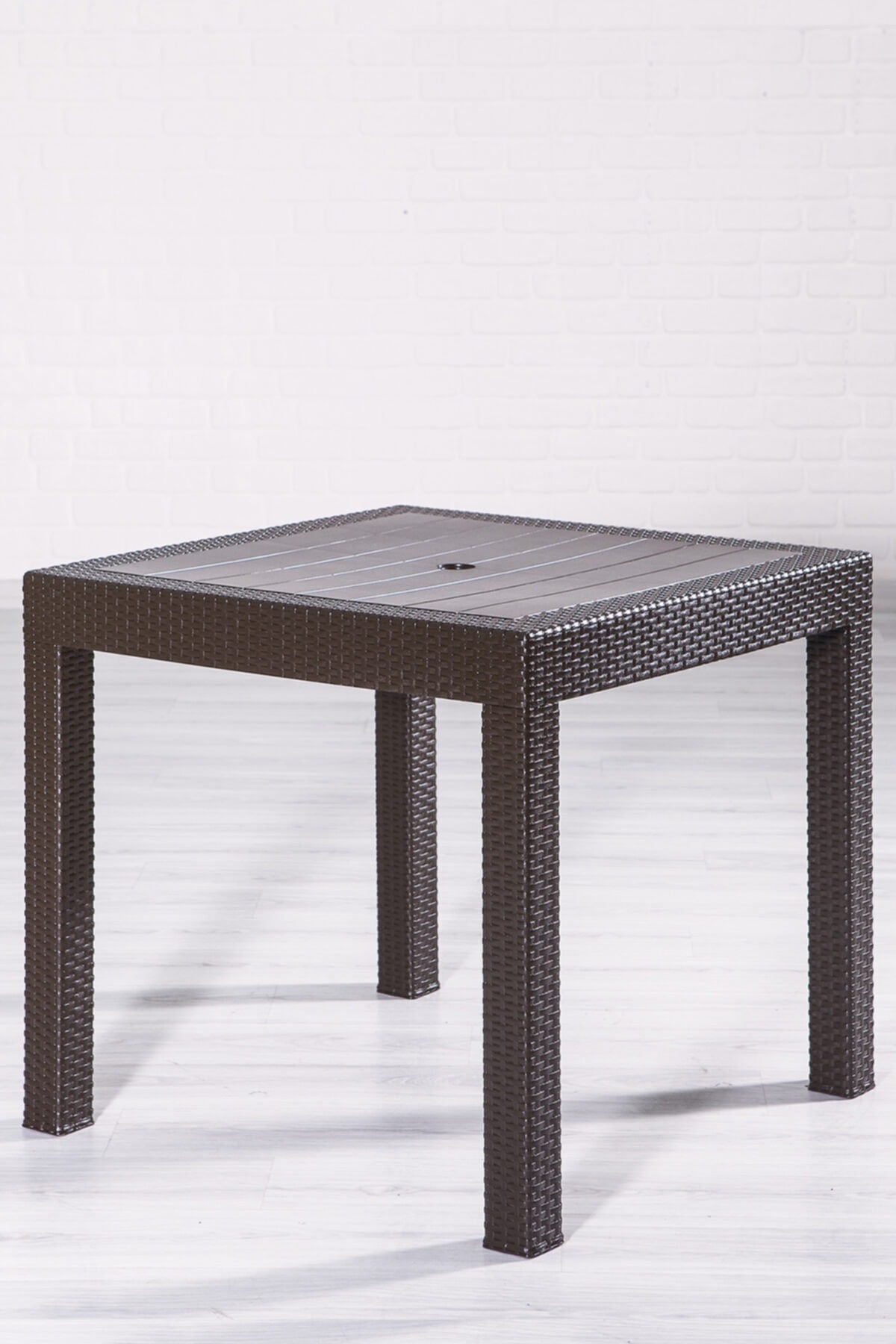 Sandalie Rattan 80x80 Camsız Kahve Masa - Bahçe&balkon&teras