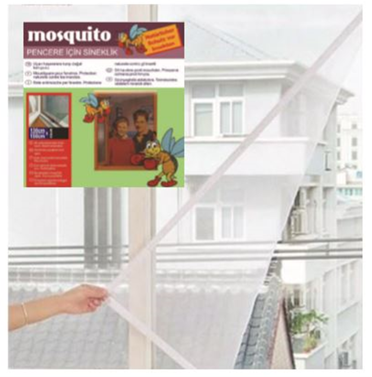 Sineklik Pencere 130X150Cm Beyaz Lüx- Hs1021&Hs1055