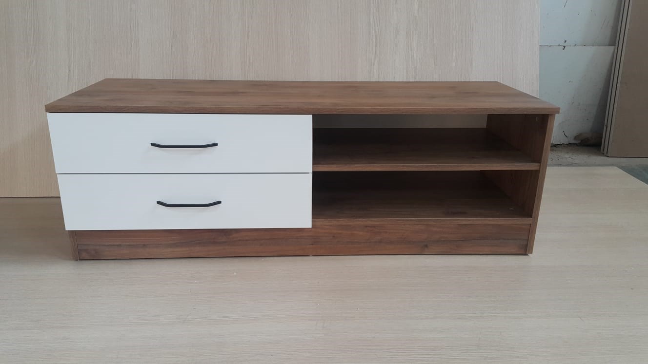 Tv Sehpasi 2 Cekmeceli 135*47*45Cm Amalfi-Beyaz Ege