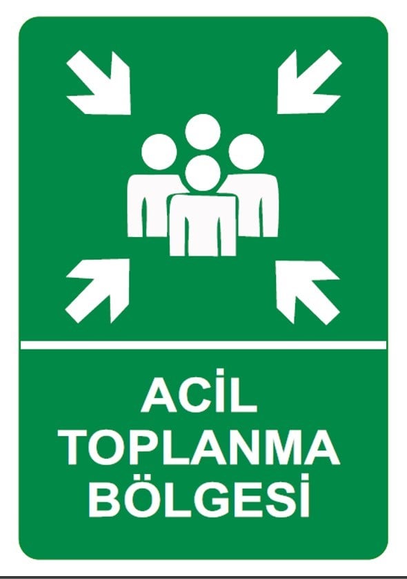 Uyarı Levhası Acil Toplanma Bolgesi 25*35Cm-Yul-449