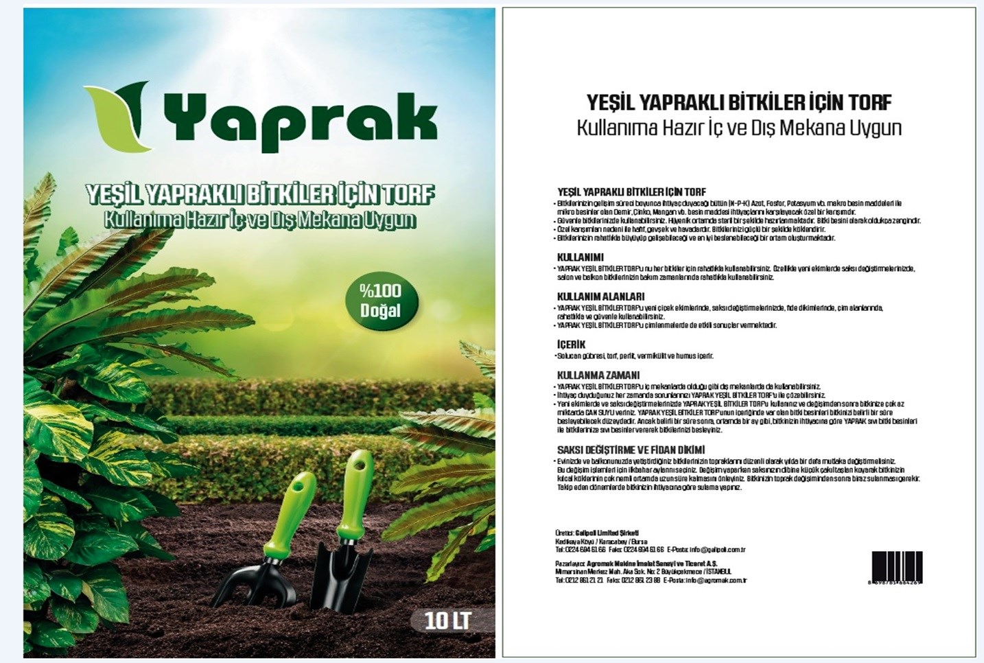 Yaprak Yesil Yaprakli Bitkiler Torf 5 Lt