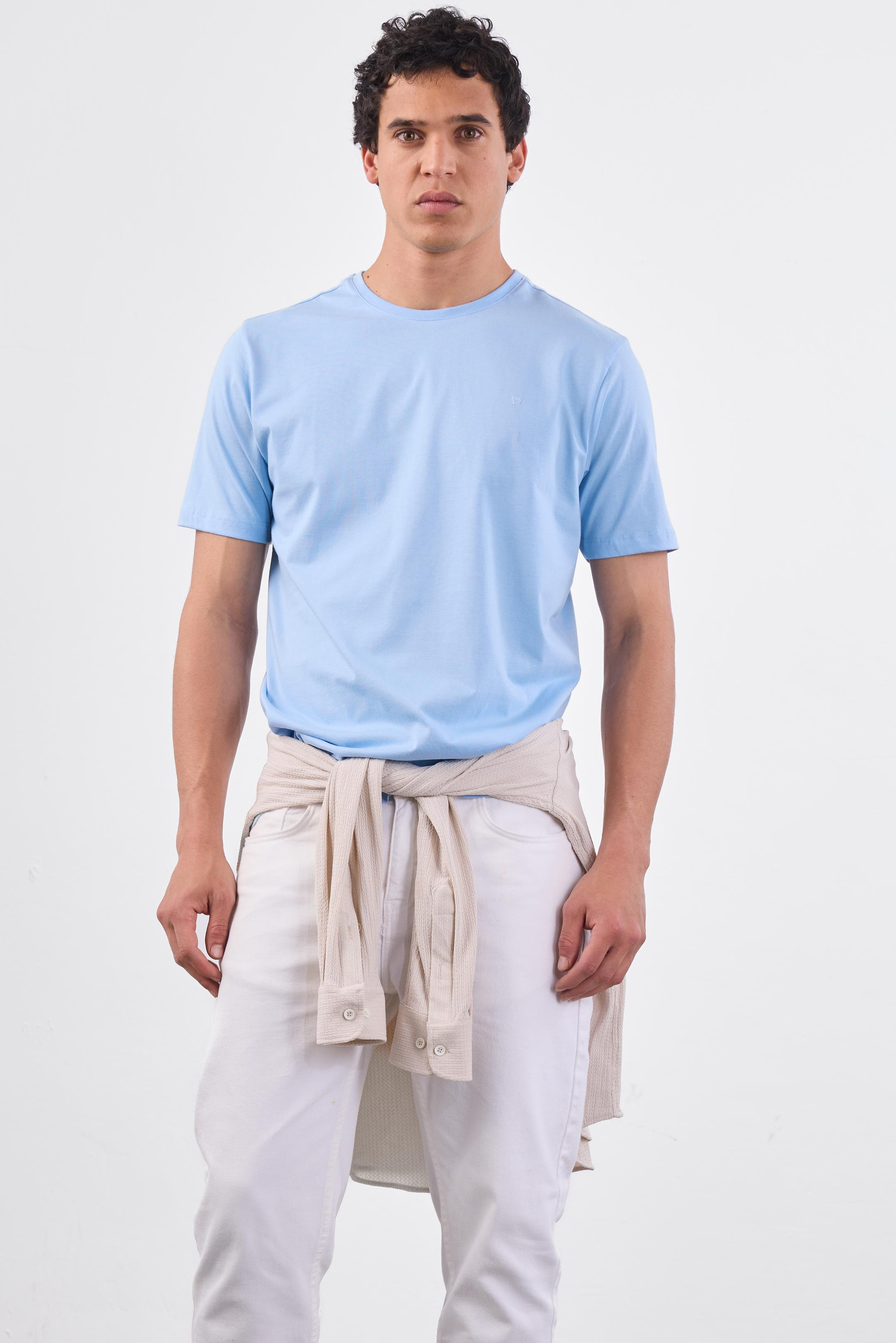 A.MAVİ   DÜZ ERKEK TSHIRT - SLIM FIT