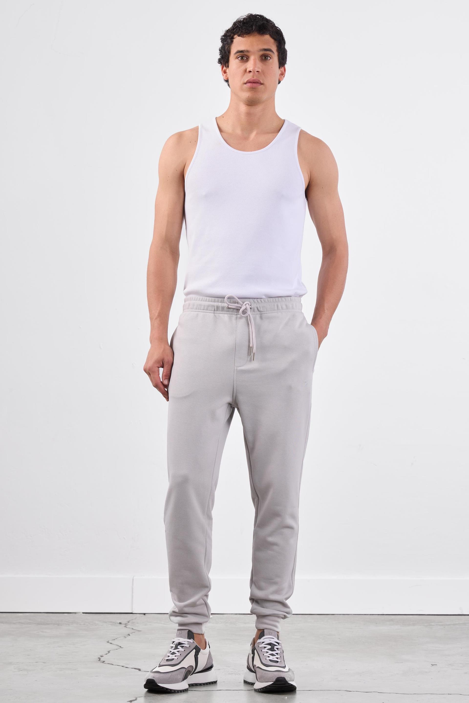 Açık Gri Bağcıklı Erkek Regular Fit Eşofman Altı